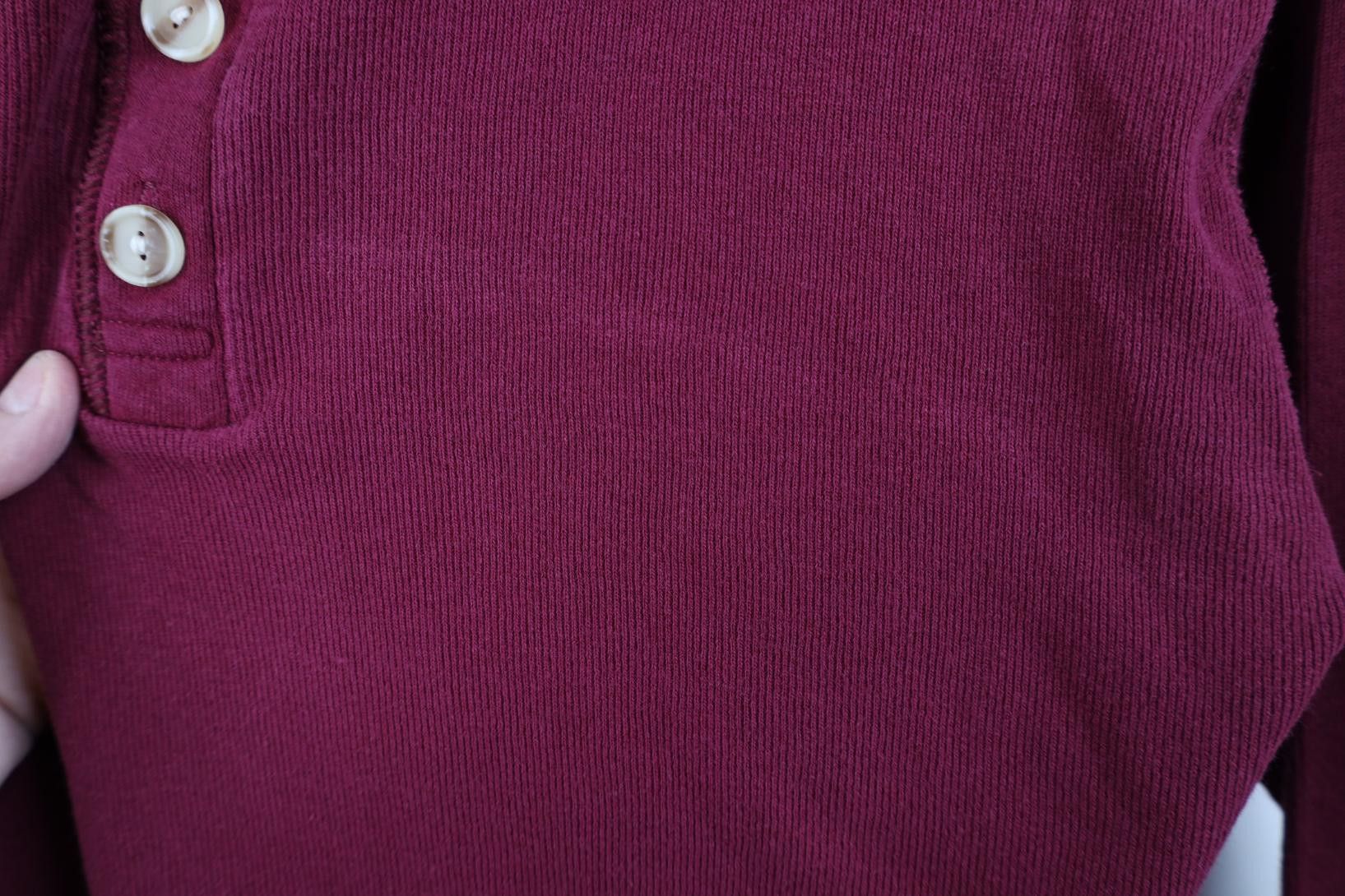 Vintage Vintage 90s Streetwear Ribbed Knit Henley T-Shirt Red Size US M / EU 48-50 / 2 - 4 Thumbnail