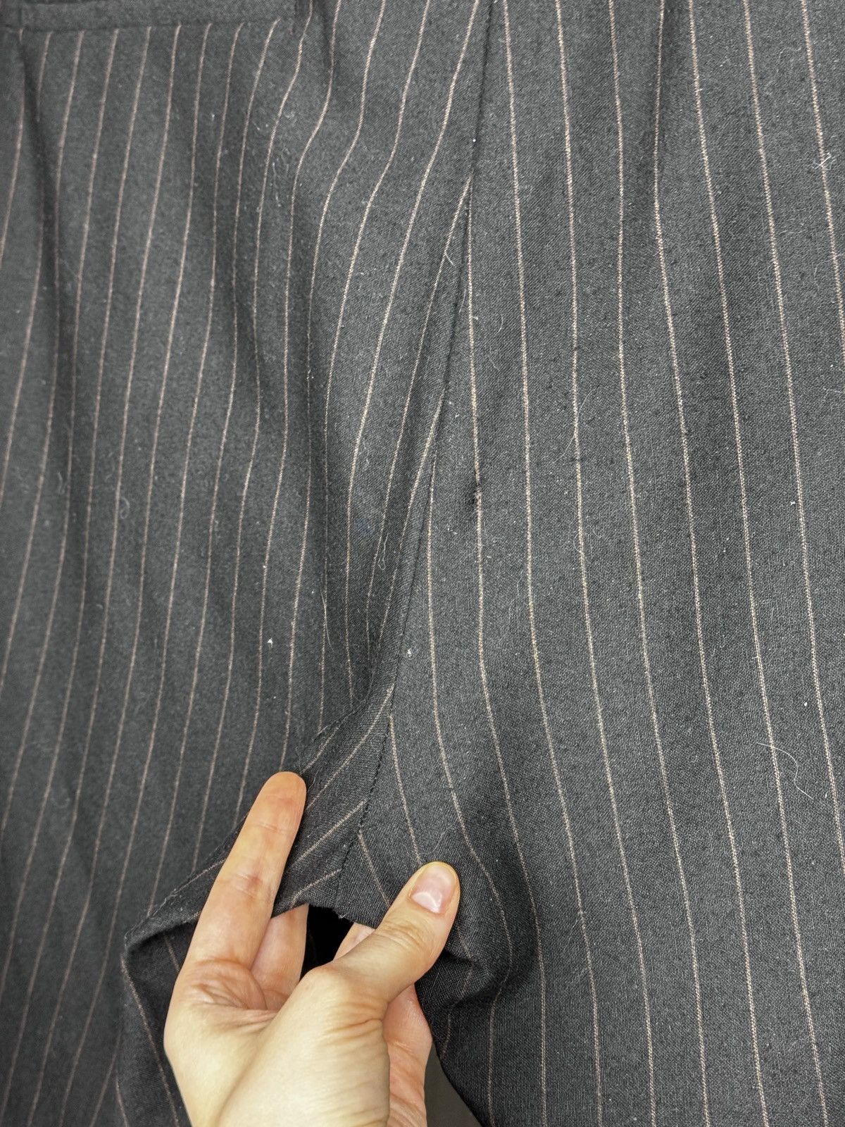 Allsaints Allsaints Blues Trouser pinstripe black brown wool blend Size US 38 / EU 54 - 8 Thumbnail