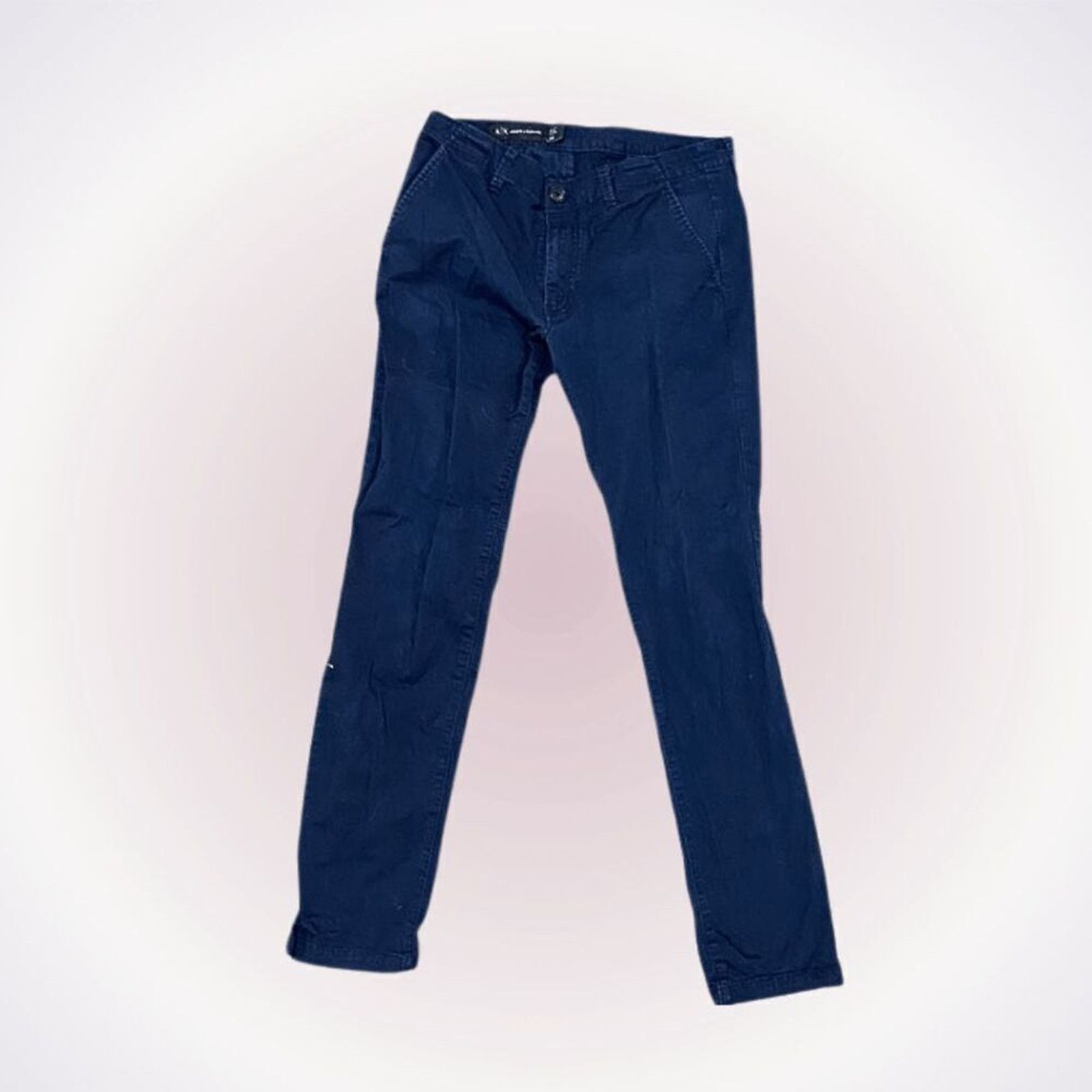 Armani Exchange Slim Fit Blue Dress Trousers Sz 32
