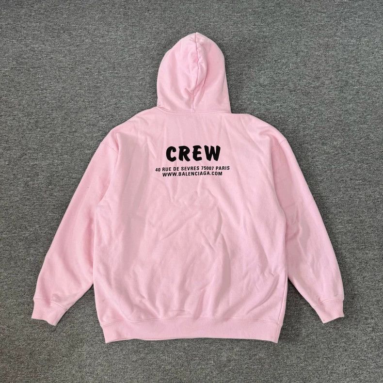 Balenciaga Balenciaga CREW Pink Hooded Sweatshirt 2502-Nextarrow Size US XS / EU 42 / 0 - 2 Thumbnail