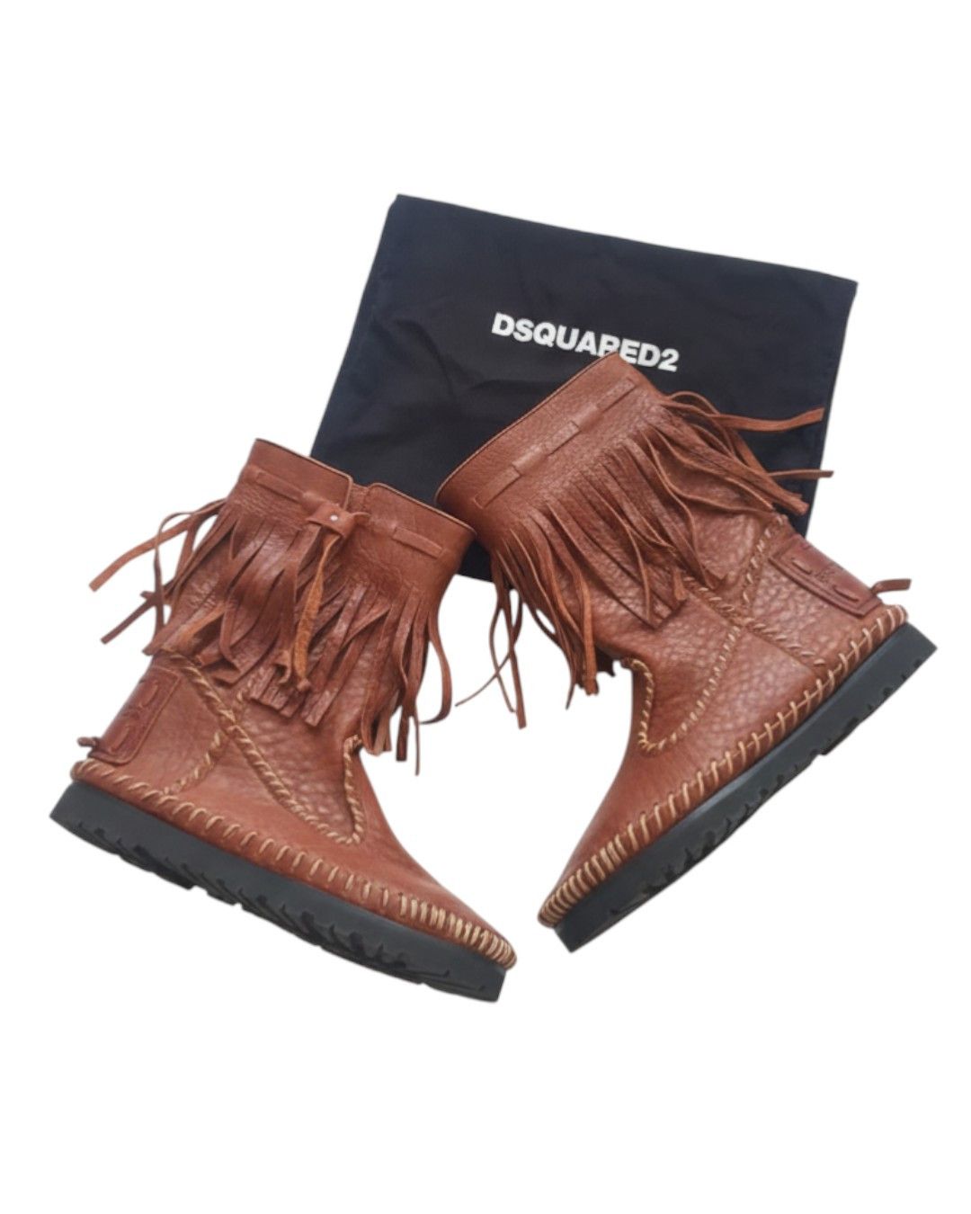 Dsquared2 LAMBSKIN LEATHER COWBOY BOOTS Size US 8 / EU 41 - 3 Thumbnail