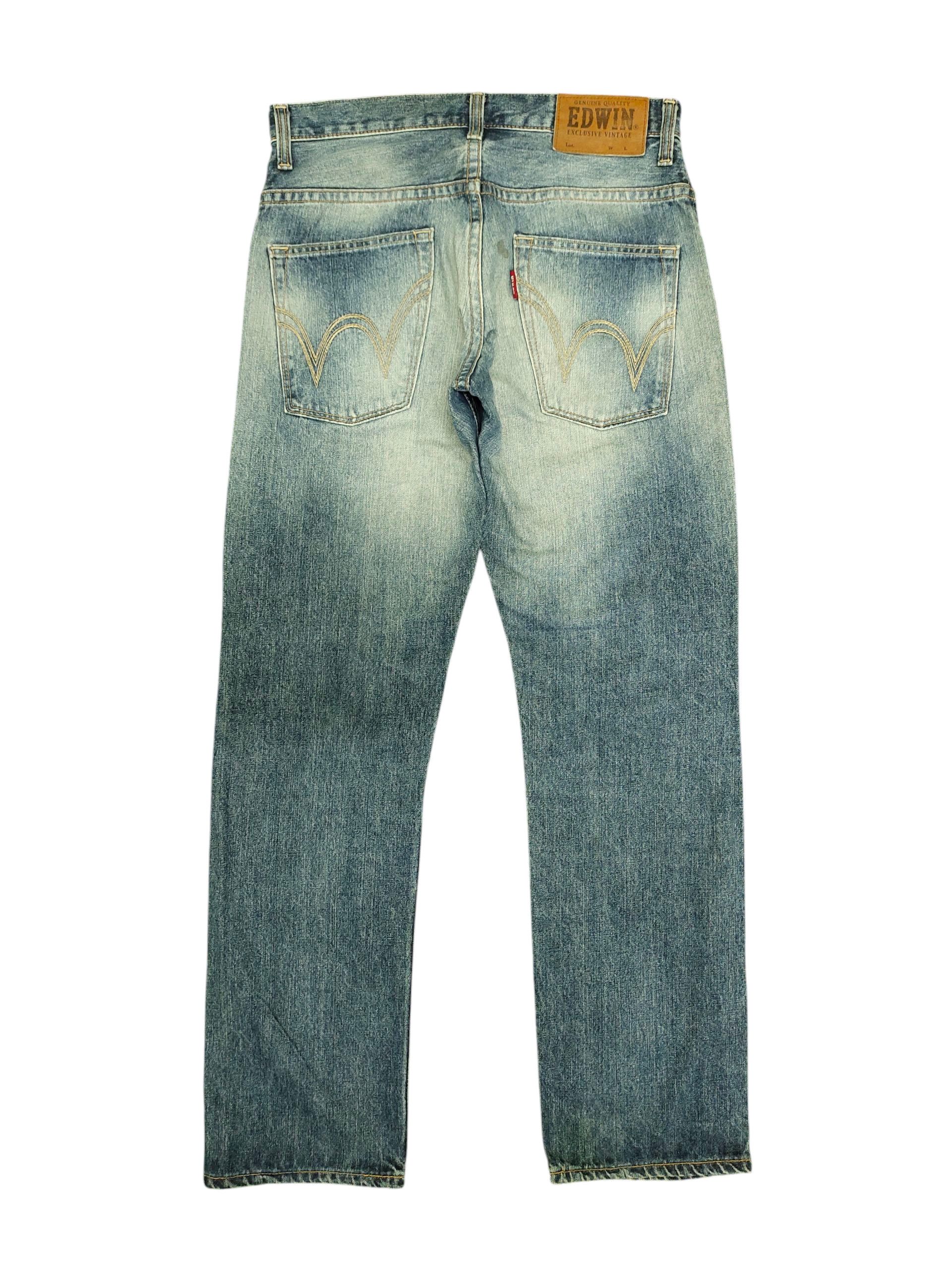 Number (N)ine × Undercover Vintage Edwin Xv Clawmark Distress Faded Denim Jeans Size US 32 / EU 48 - 8 Thumbnail