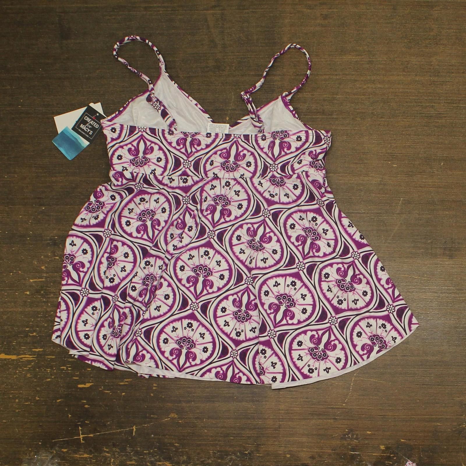 Other Nwt Swim Solutions V-neck Swim Top 806834 Magenta Purple 14 Size ONE SIZE - 2 Thumbnail