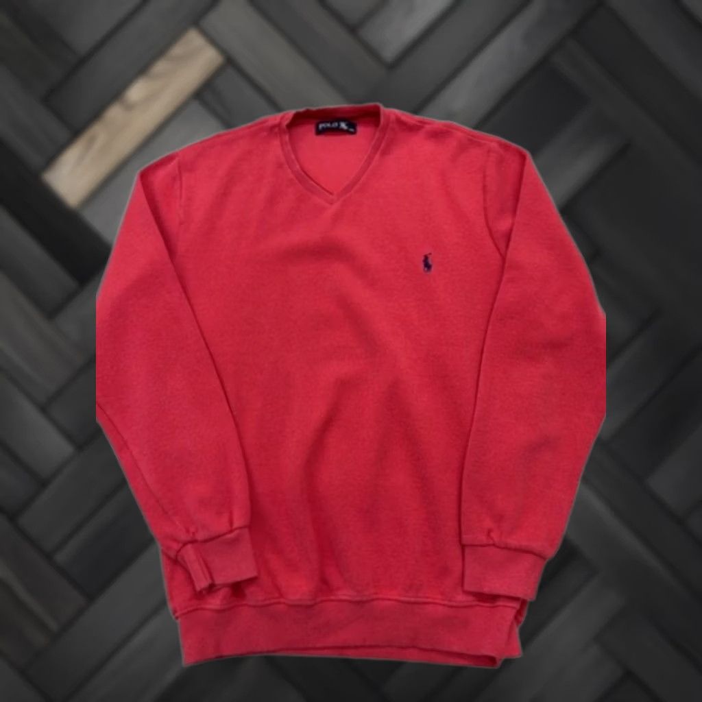 Polo Ralph Lauren Polo Ralph Lauren Red Fleece Crewneck Sweatshirt Men's 4XL Relaxed Fit Size US XXL / EU 58 / 5 - 1 Thumbnail