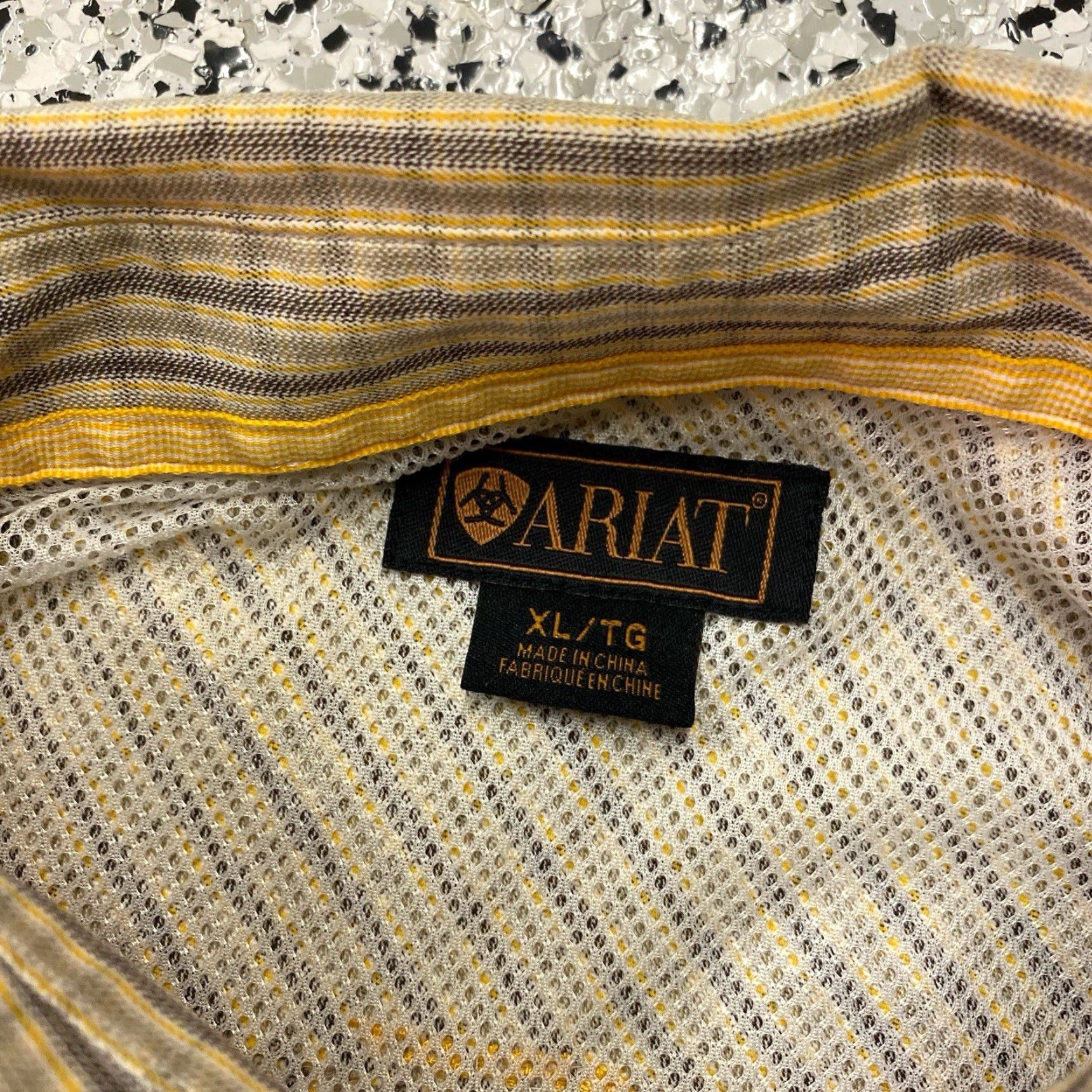 Ariat VINTAGE Ariat Long Sleeve Button Down Mens Shirt XL Rodeo Western Plaid Yellow Size US XL / EU 56 / 4 - 2 Thumbnail