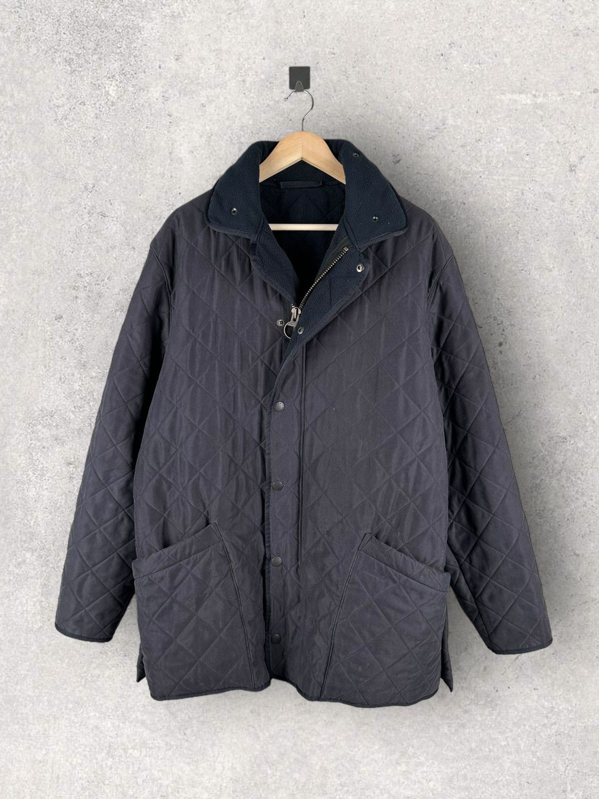 Barbour microfibre polarquilt jacket navy best sale