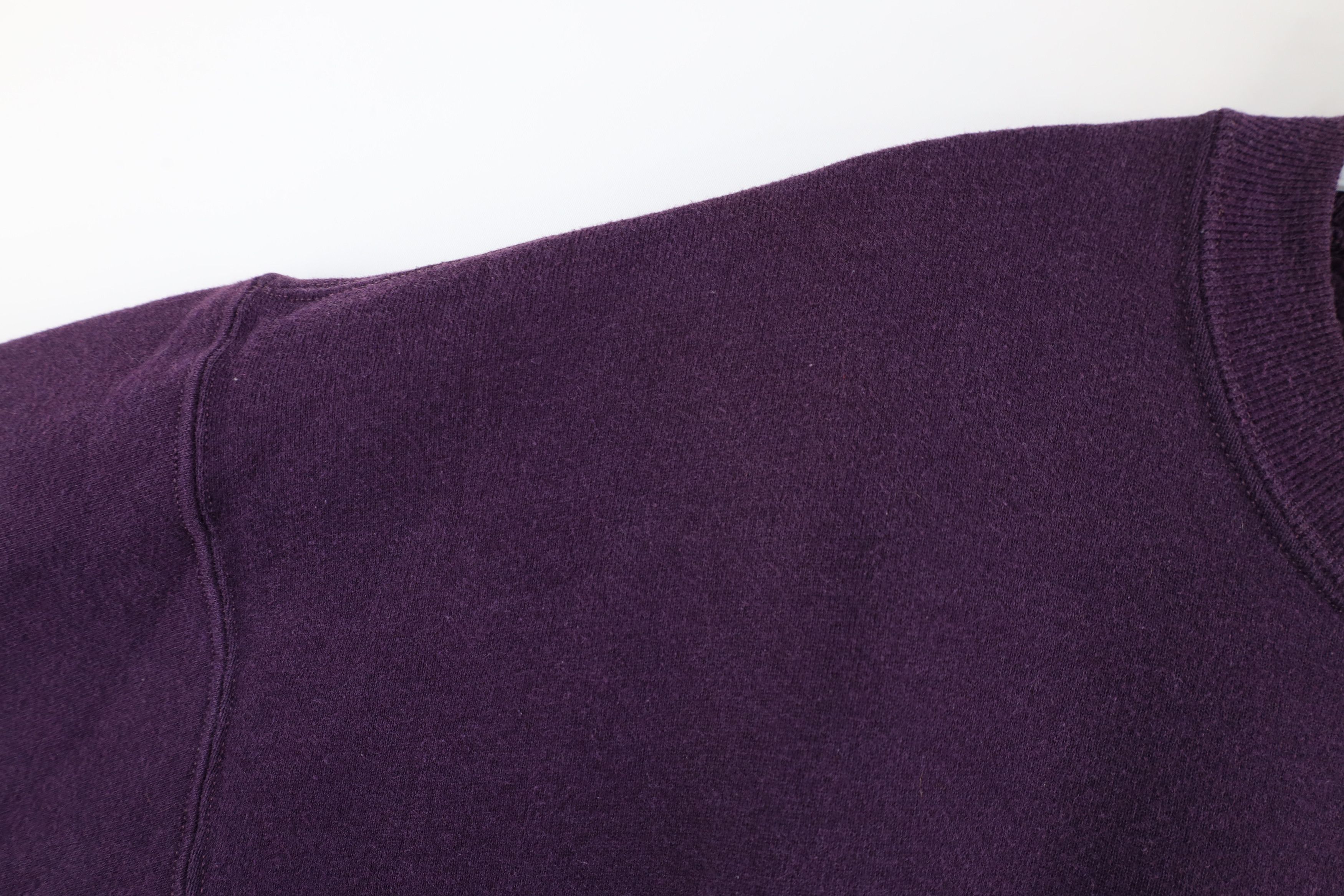 Vintage Vintage 90s Streetwear Heavyweight Sweatshirt Purple USA Size US XL / EU 56 / 4 - 6 Thumbnail
