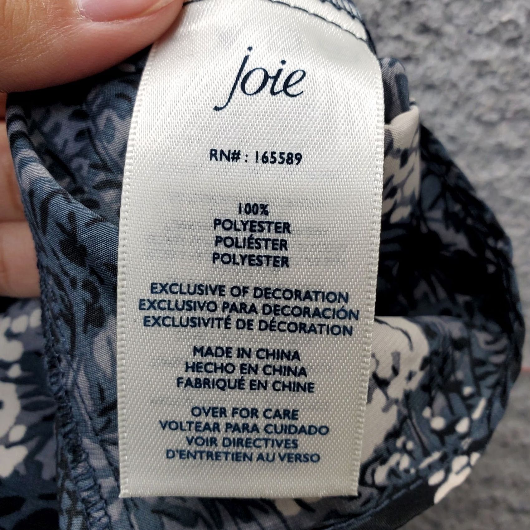 Joie Joie Tank Top Womens Large Multi Baltic Print Sleeveless Ruffle Neck SMocked Geometric 100% Polyester Size L / US 10 / IT 46 - 6 Thumbnail
