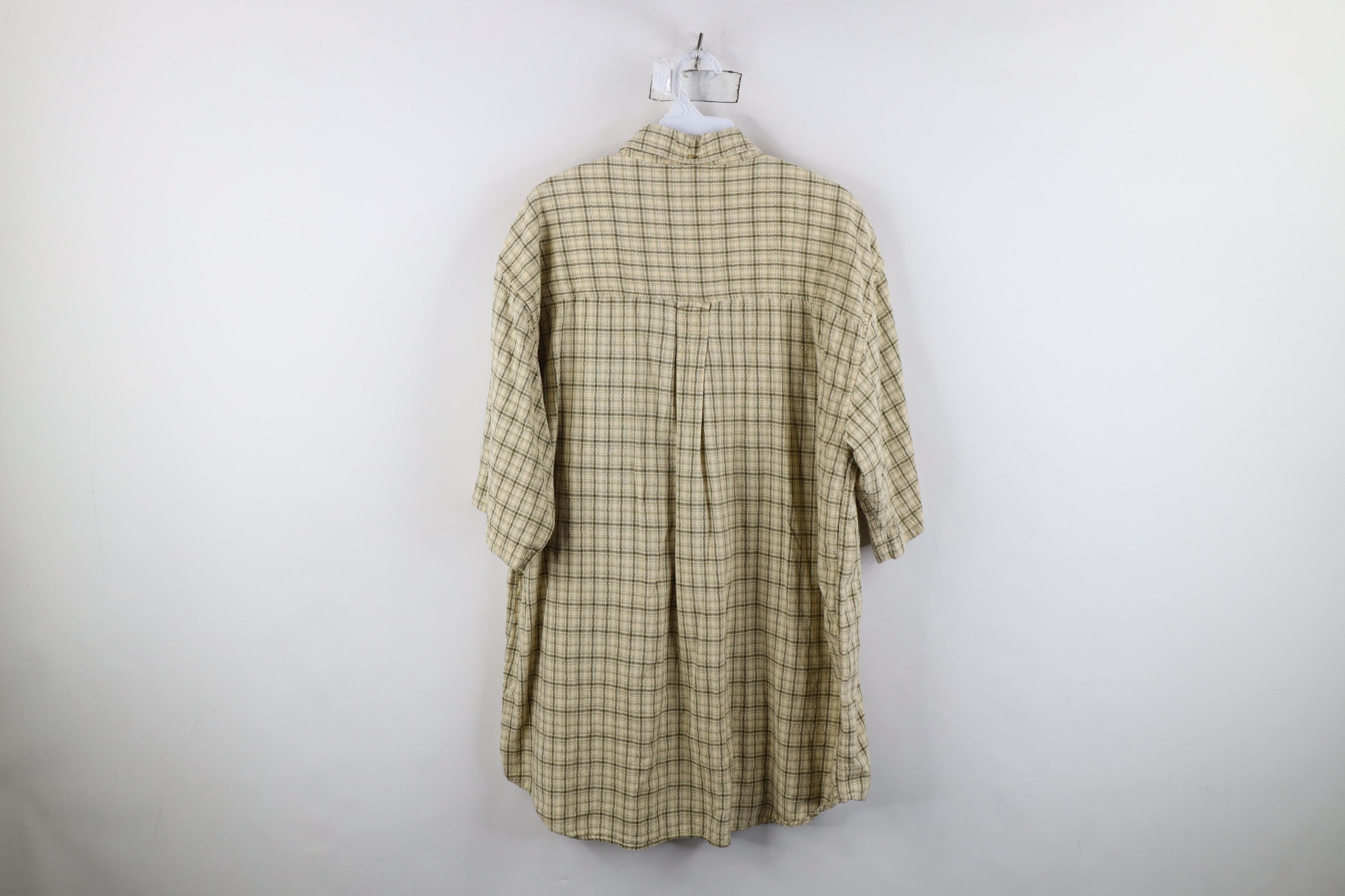 Vintage Vintage 90s Streetwear Fit Cotton Weave Button Down Shirt Size US XL / EU 56 / 4 - 11 Thumbnail