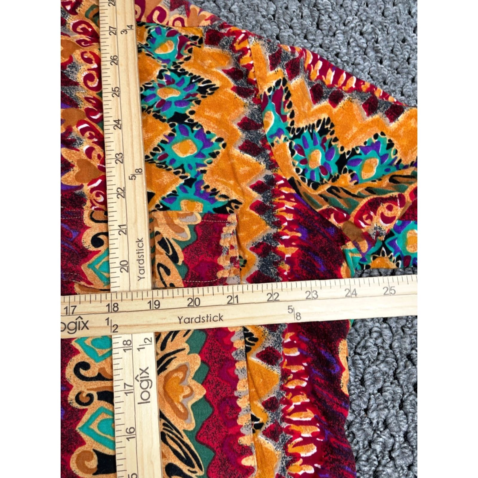 Vintage Vintage VTG Southwestern Motif Shirt Adult XL 2XL Red Orange Polyester Western Aztec Size US XL / EU 56 / 4 - 5 Thumbnail