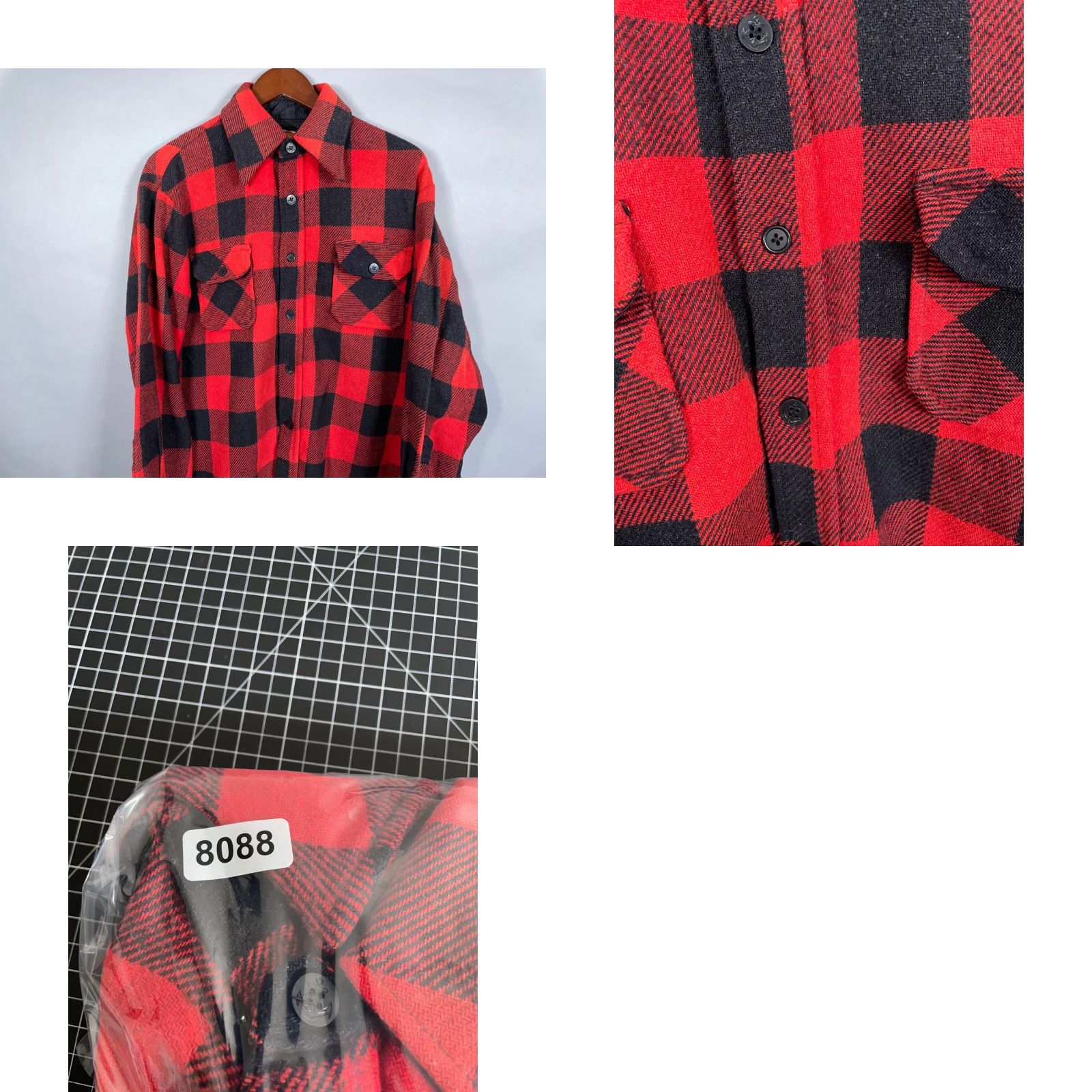 Vintage VINTAGE Wool Linen Flannel Shirt Size US L / EU 52-54 / 3 - 9 Thumbnail