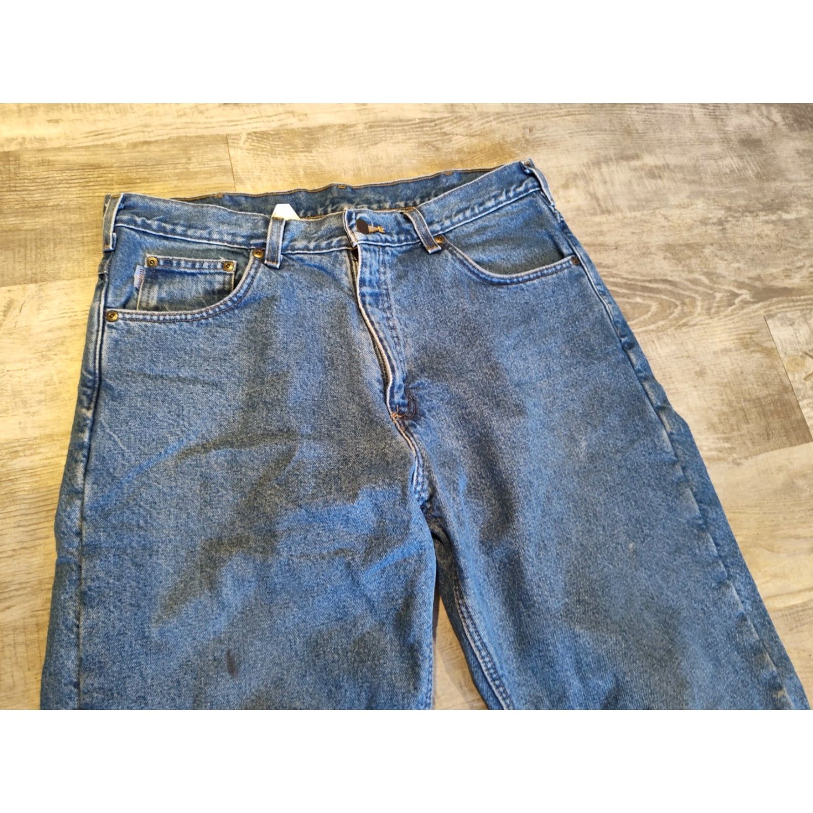 Carhartt VINTAGE Carhartt Denim Fleece Lined Work Pants 38X29 Men's Blue Jean Faded Size US 38 / EU 54 - 6 Thumbnail