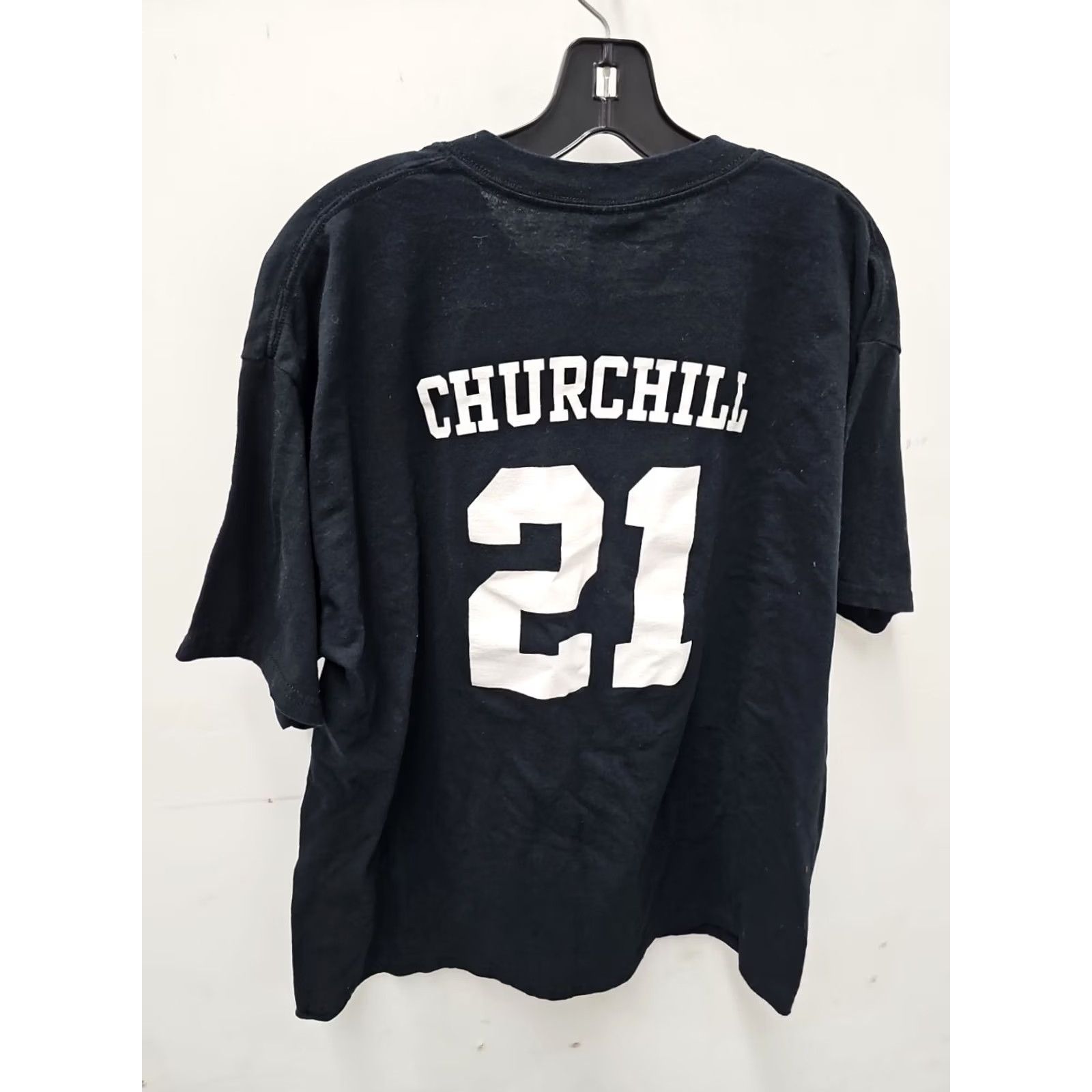 Gildan VINTAGE Winston Churchill War Hell Quote Shirt Back Hit Size XL T-Shirt Men Black Cotton Graphic Print Short Sleeve Crew Neck Gildan Regular Size US XL / EU 56 / 4 - 4 Thumbnail