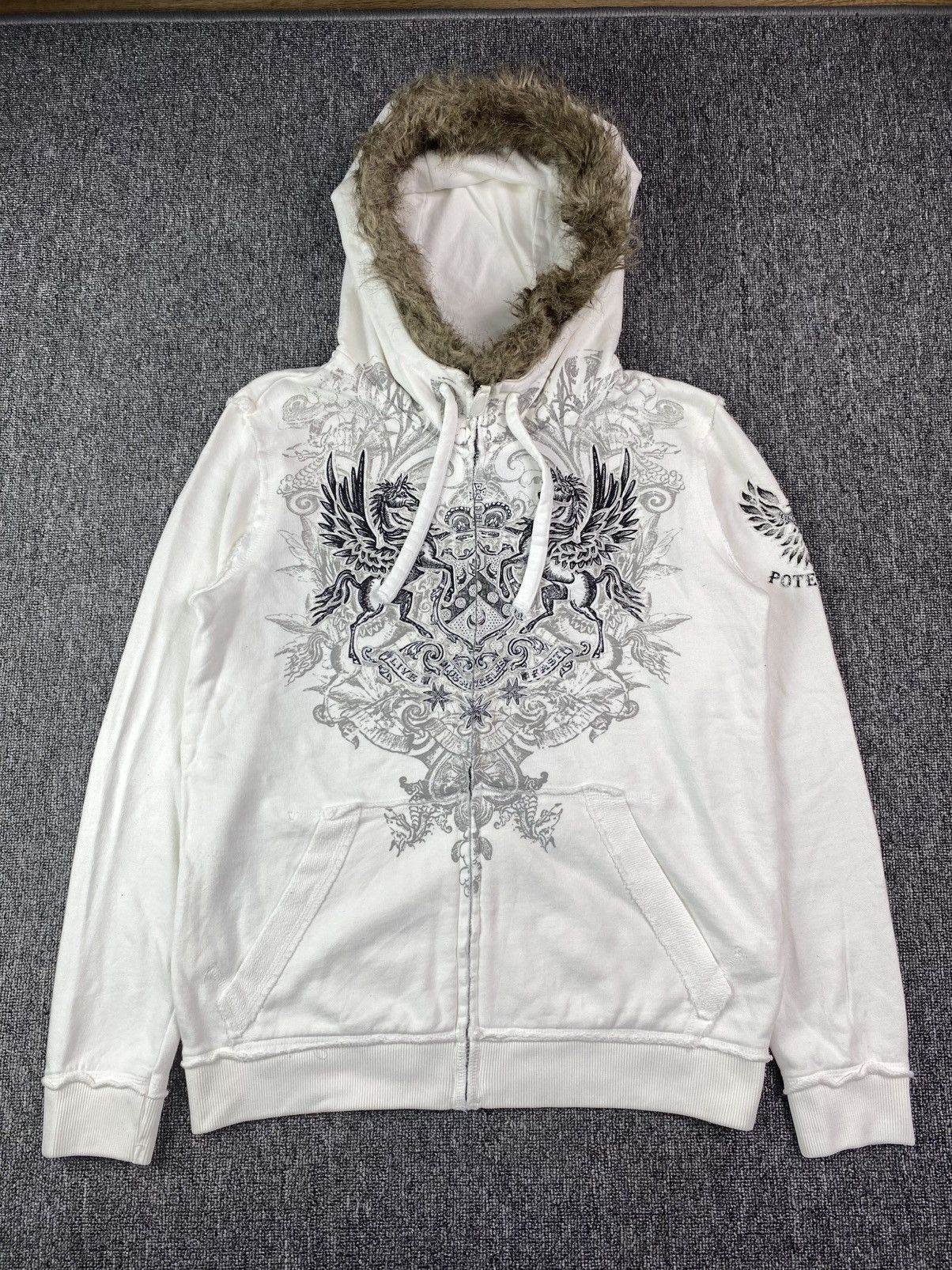 If Six Was Nine 2000s Prepotente Japan Distressed Poem Zip hoodie y2k style Size US M / EU 48-50 / 2 - 1 Thumbnail
