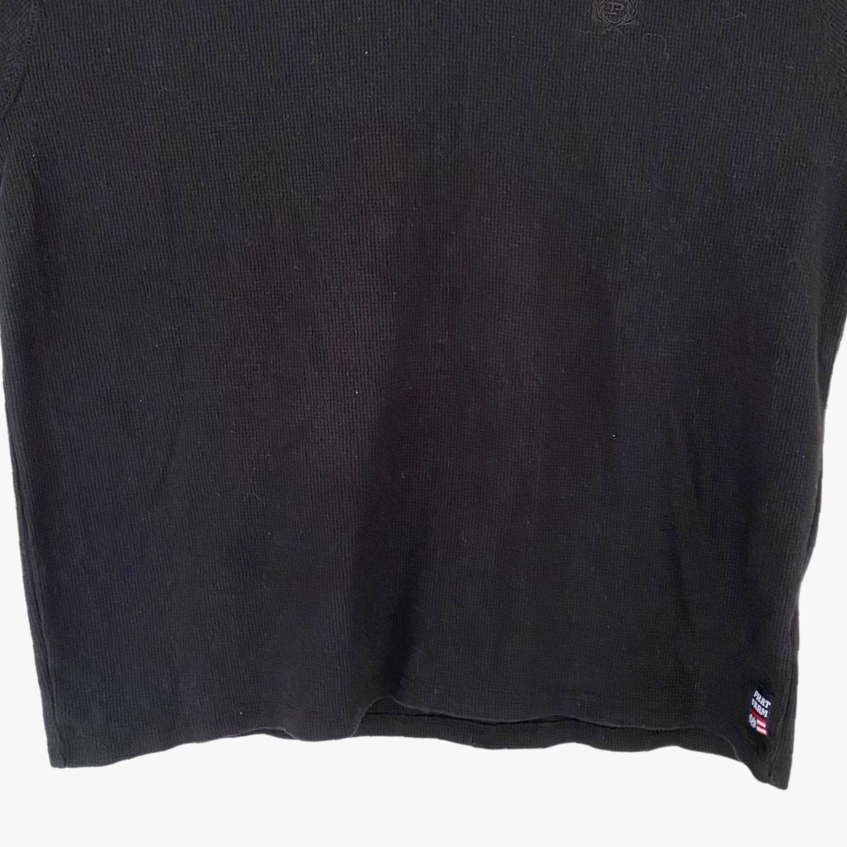 Phat Farm VINTAGE Phat Farm Men's Long-Sleeve Henley Shirt XL Black Waffle Knit Thermal Cotton-Polyester Embroidered Logo Button Modern? Size US XL / EU 56 / 4 - 6 Thumbnail