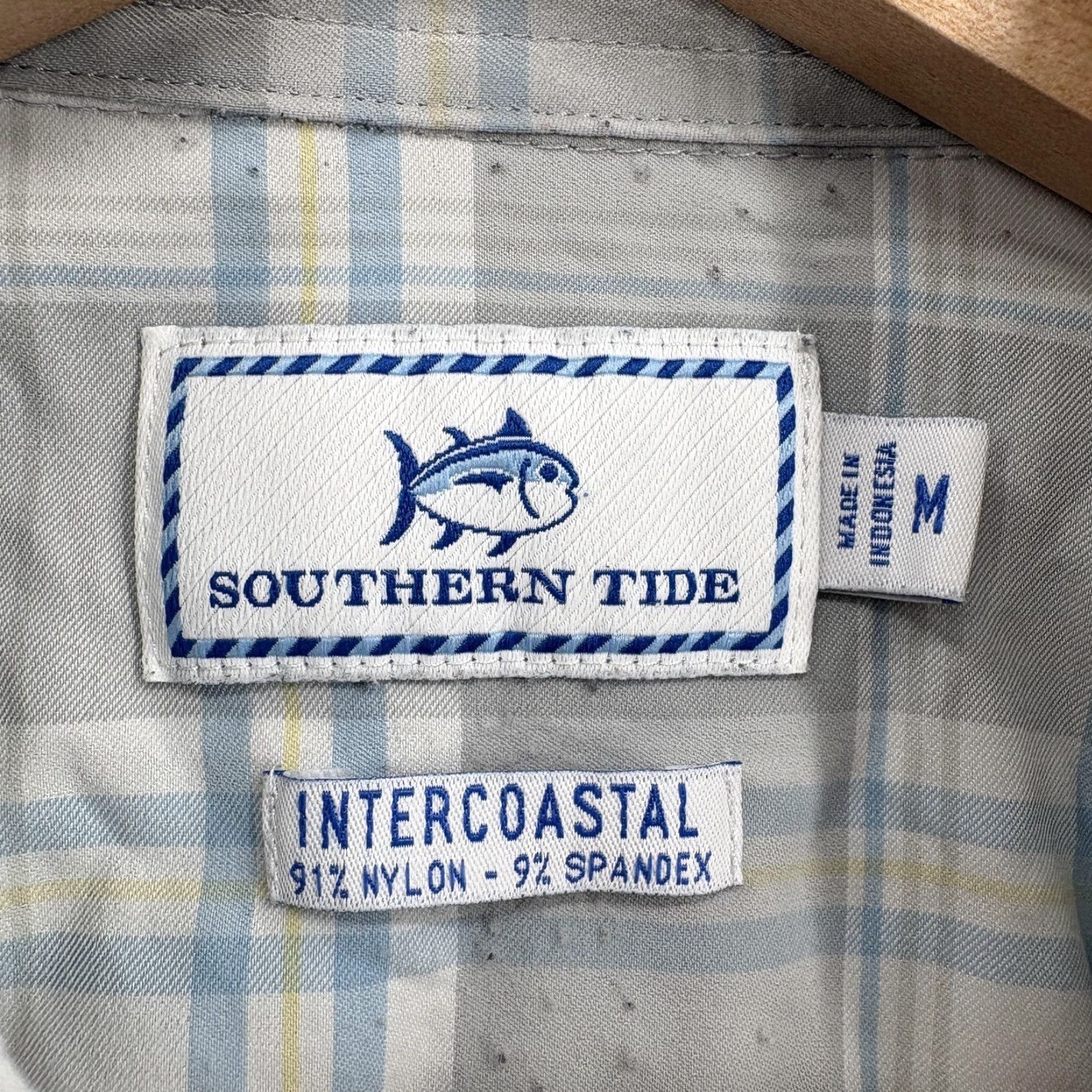 Southern Tide VINTAGE Southern Tide Intercoastal Shirt Mens M Gray Plaid Stretch Button Front Size US M / EU 48-50 / 2 - 3 Thumbnail