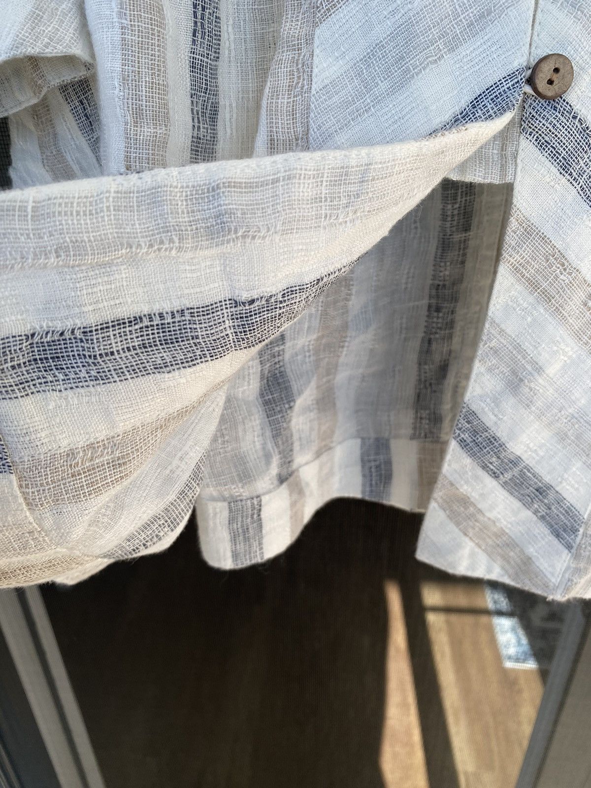 Other Soft Surroundings Button Up Linen Mandarin Tunic Shirt Size M / US 6-8 / IT 42-44 - 10 Thumbnail