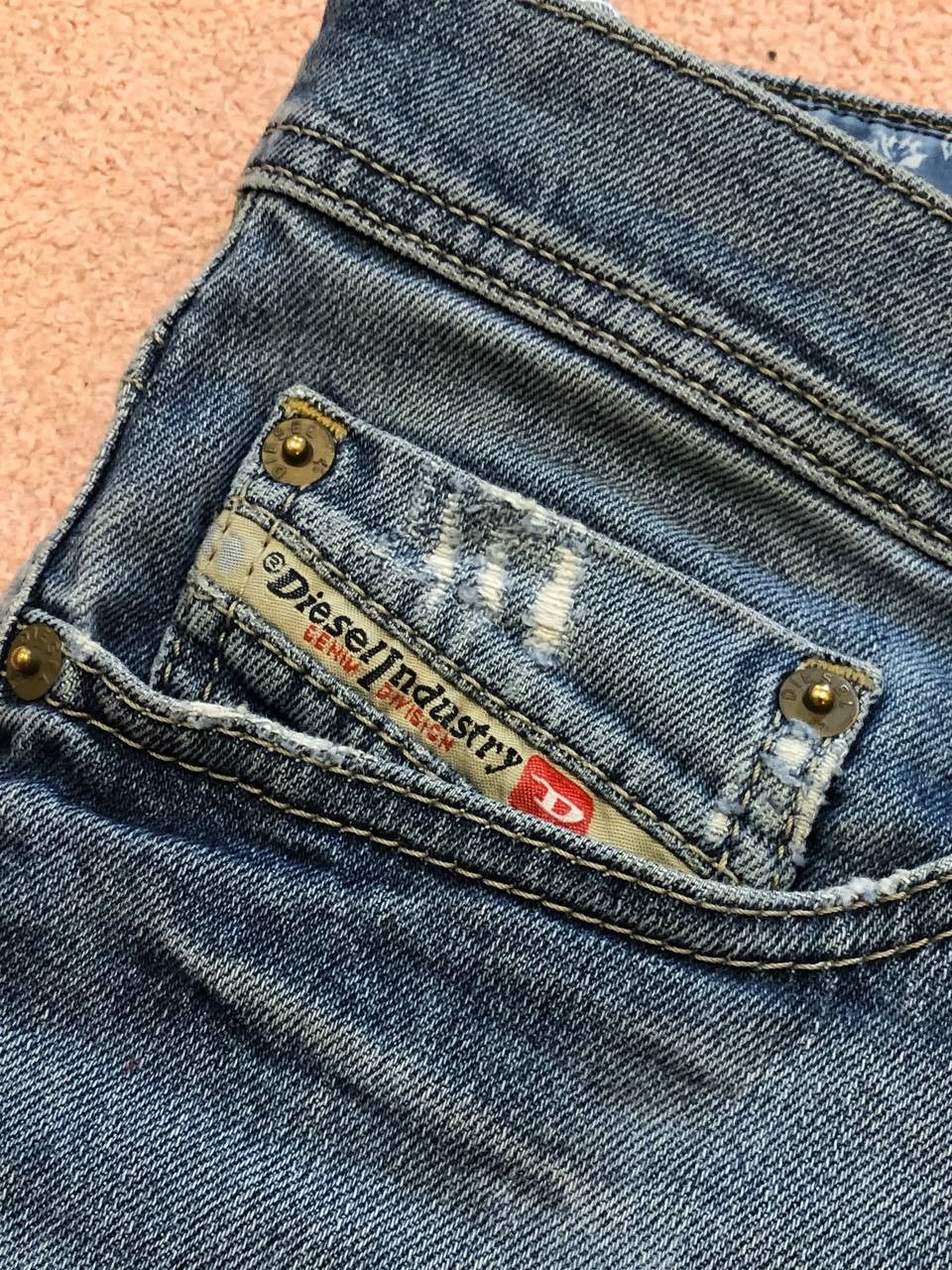 Diesel vintage blue jeans Diesel crazy Y2K size 33 streetwear Size US 33 - 7 Thumbnail
