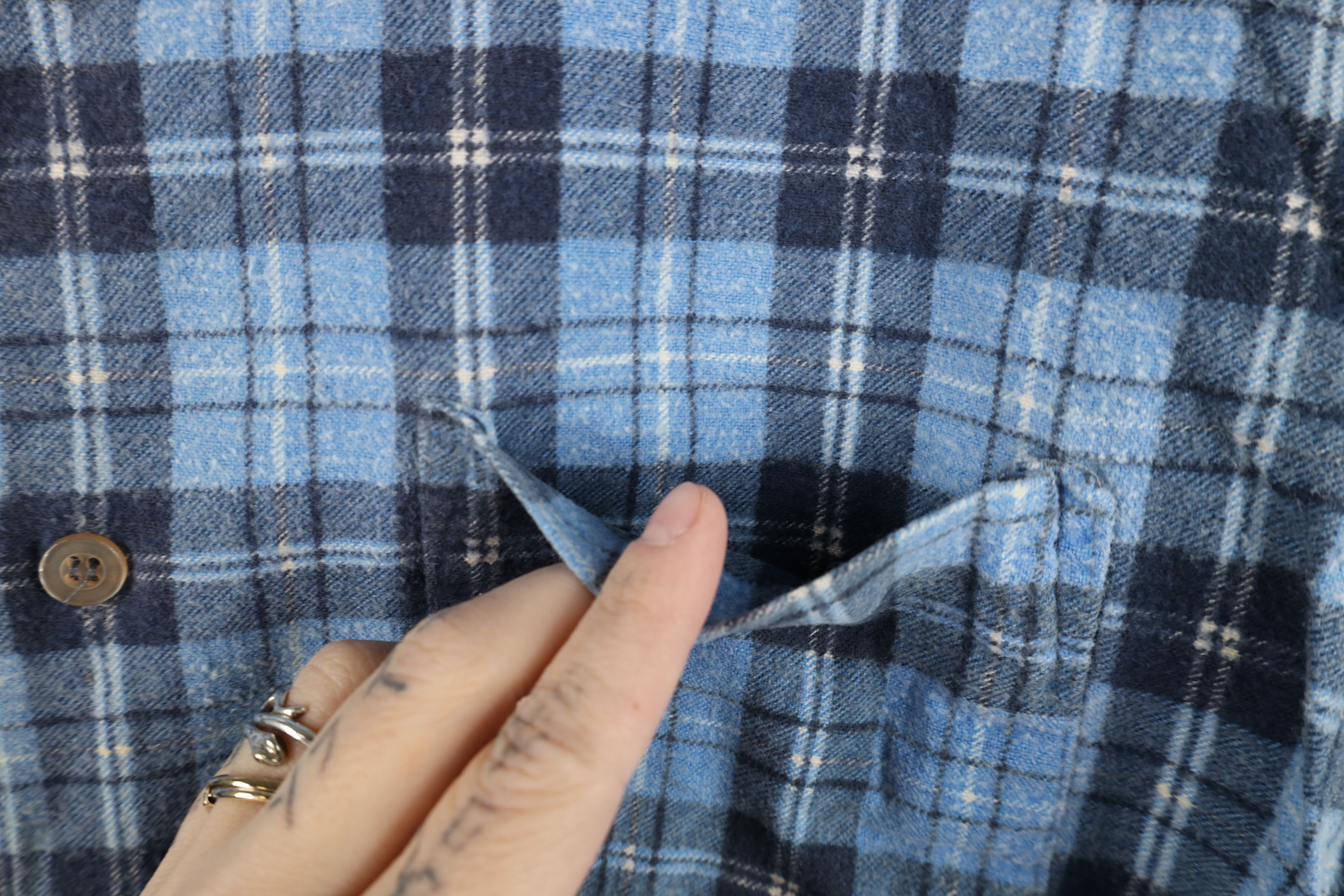 Vintage Vintage 70s Streetwear Flannel Collared Button Shirt Plaid Size US S / EU 44-46 / 1 - 6 Thumbnail