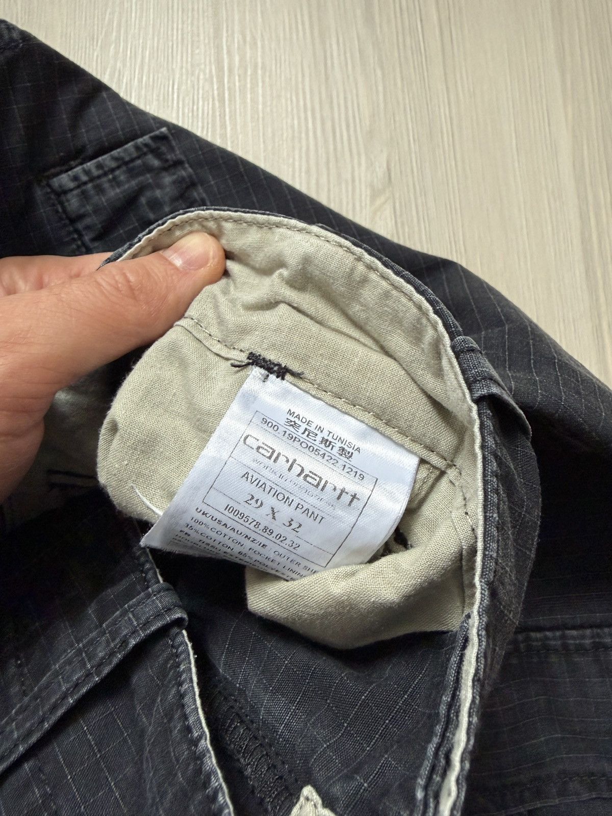 Carhartt Wip Carhartt WIP Cargo Ripstop Black Aviation Pant Size US 29 - 8 Thumbnail