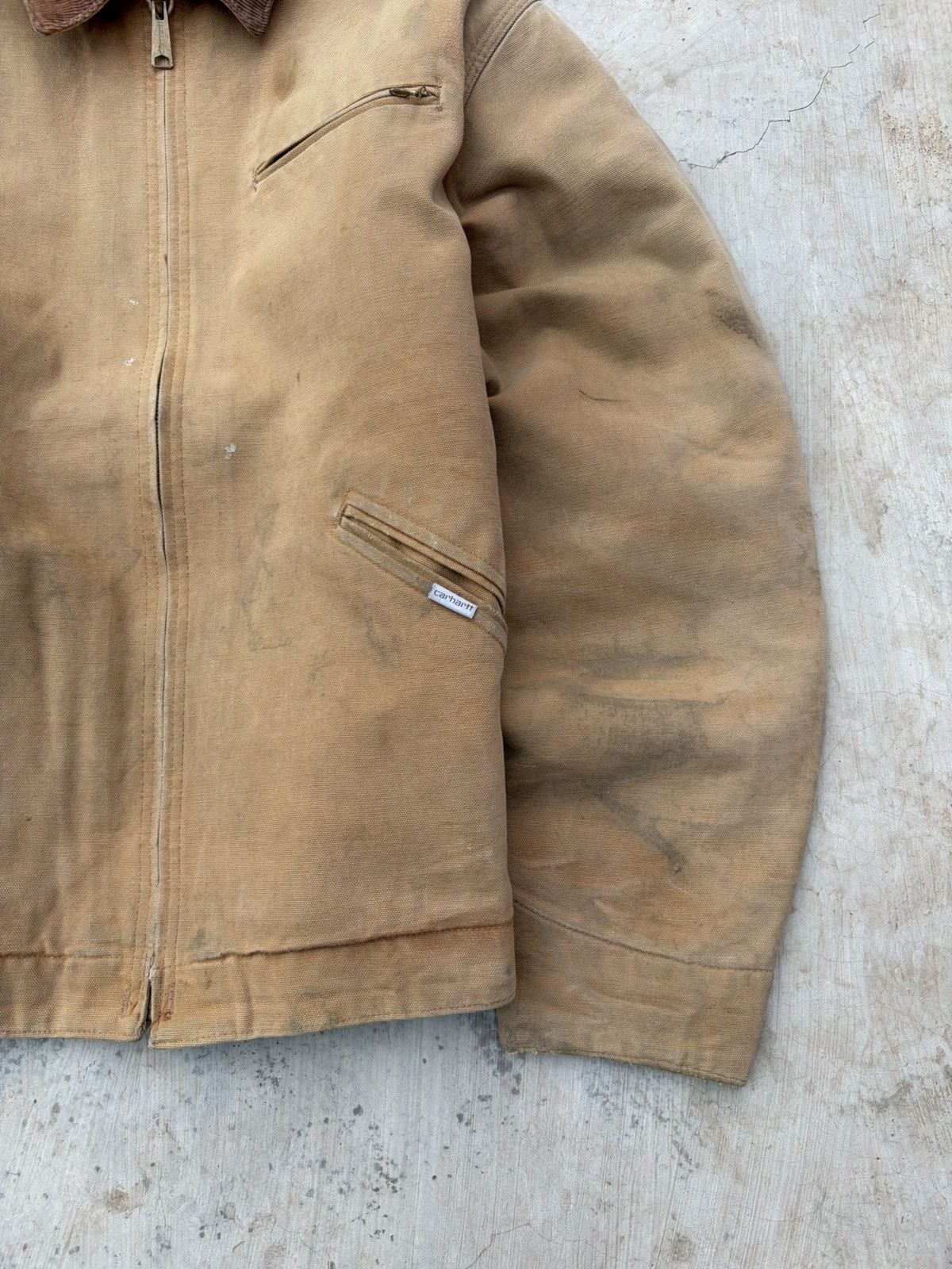 Carhartt Vintage 1993 Sunfaded Carhartt Quilted Detroit Jacket 6QLJT Size US M / EU 48-50 / 2 - 6 Thumbnail