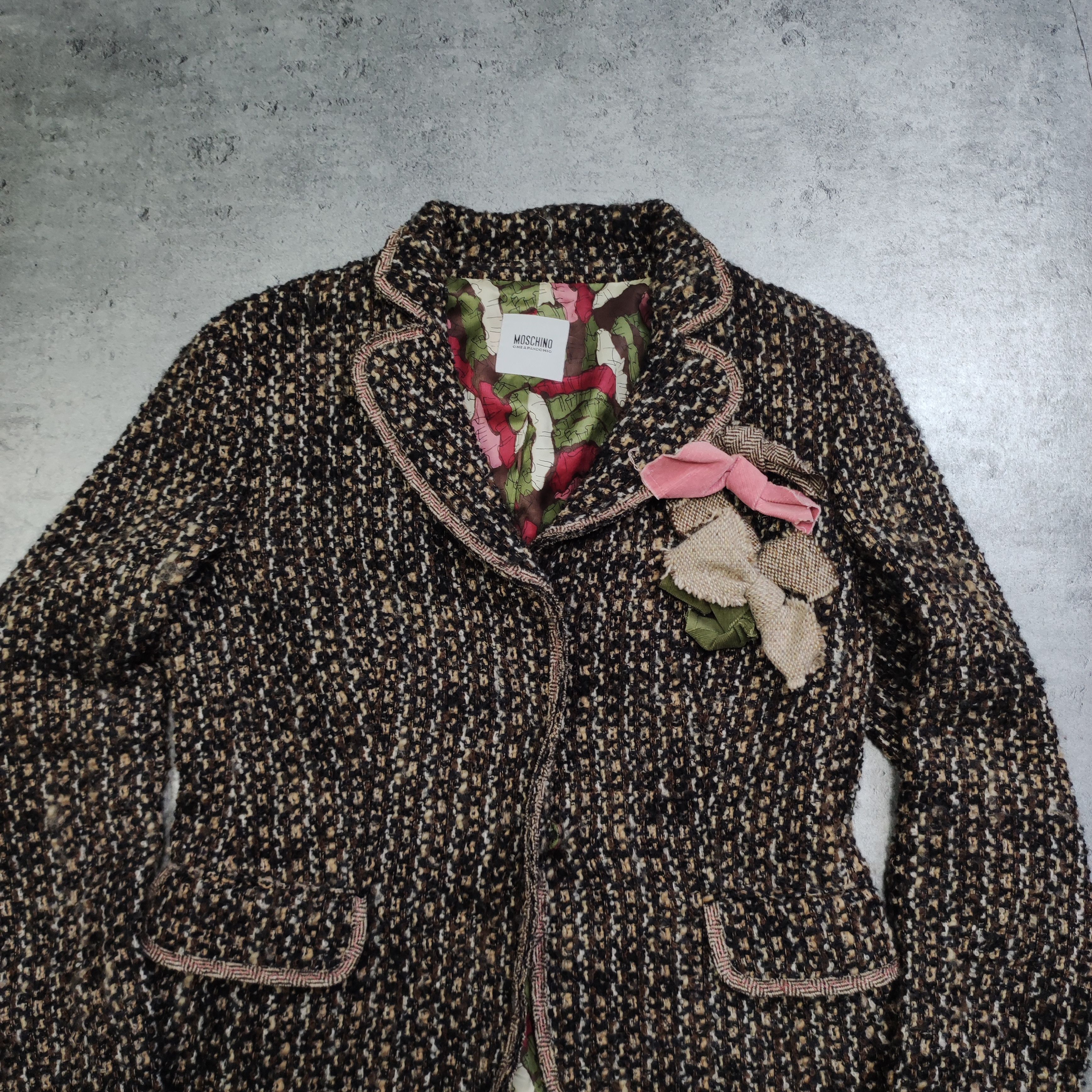 Moschino × Vintage RARE Runway Moschino Italy Cheapandchic Wool Patch Blazer Size M / US 6-8 / IT 42-44 - 3 Thumbnail
