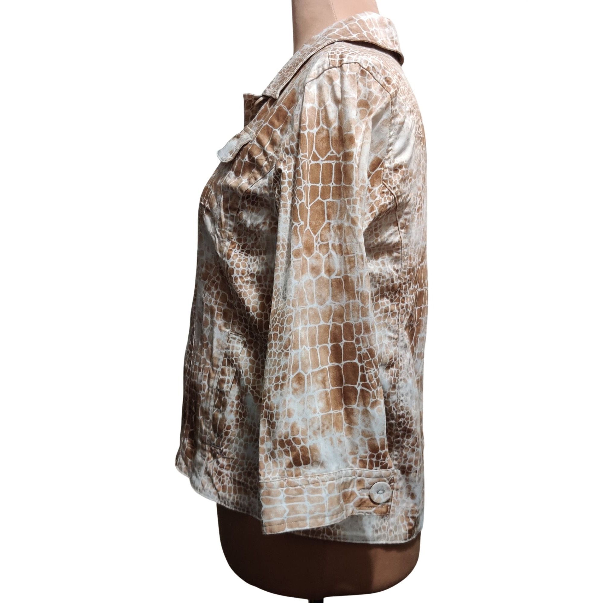Other Sorialle Petite Size XL Tan Giraffe Print Button Front Jacke Size XL / US 12-14 / IT 48-50 - 10 Thumbnail