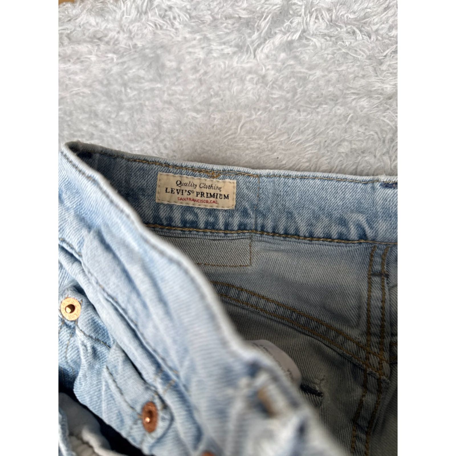 Levi's VINTAGE Levis 502 Jeans Adult 30x32 Blue Denim Straight Slim Medium Cotton Blend 5-Pocket Design Men Mens Jeans Size US 30 / EU 46 - 6 Thumbnail