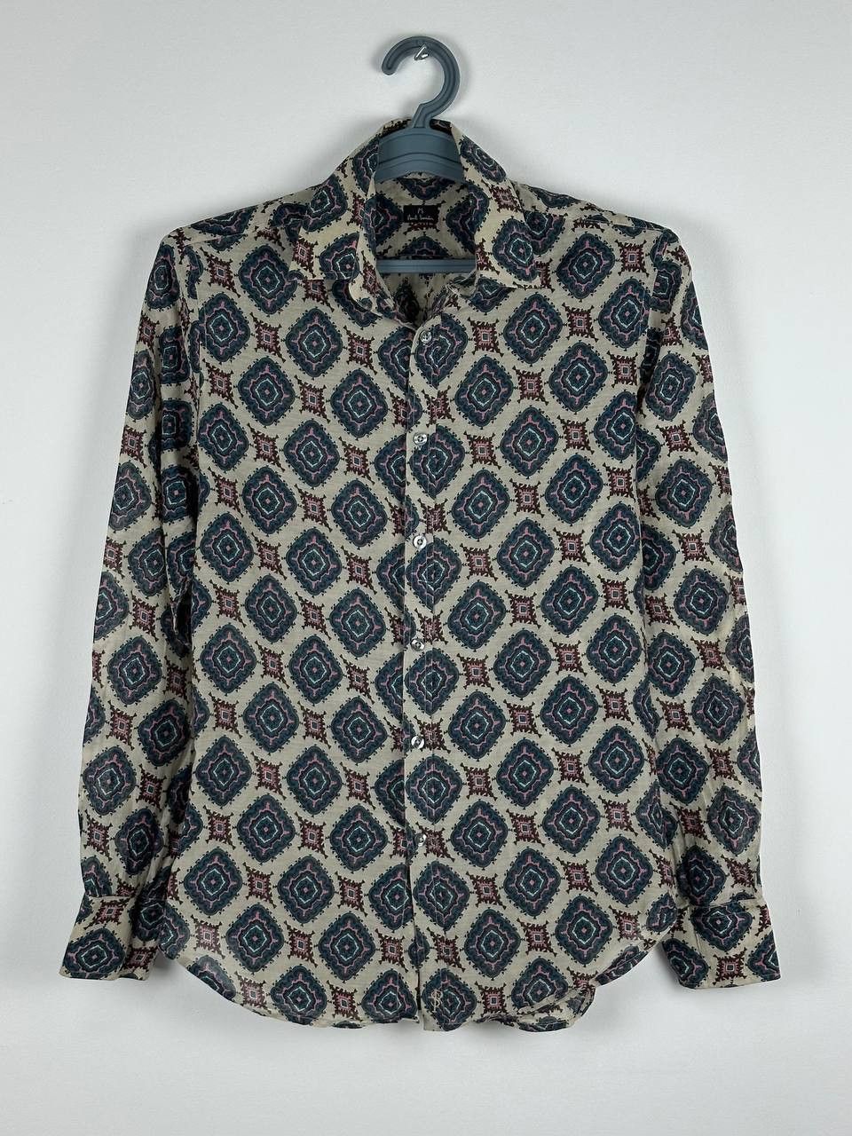 Designer × Paul Smith Paul Smith Silk Graphic Ornament Luxury Shirt Size US S / EU 44-46 / 1 - 1 Thumbnail