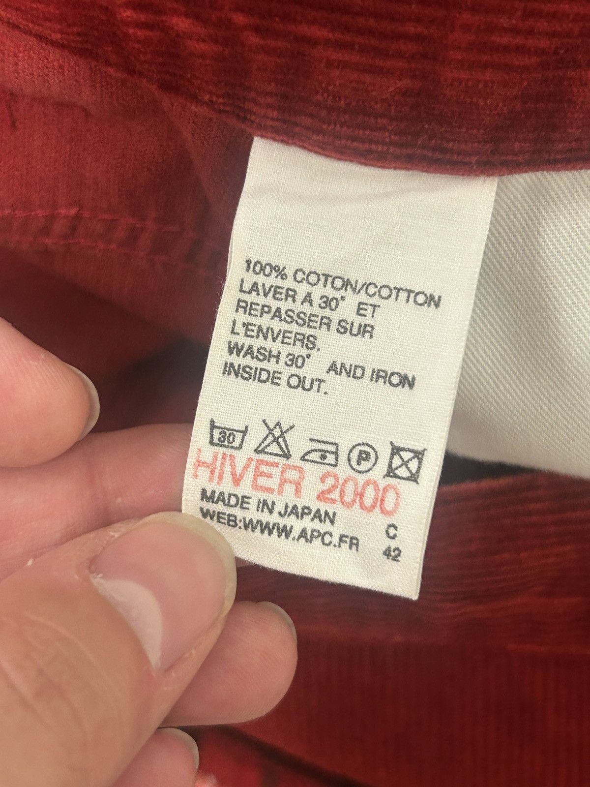 A.P.C. Corduroy Straight Leg Pants Size US 30 / EU 46 - 6 Thumbnail