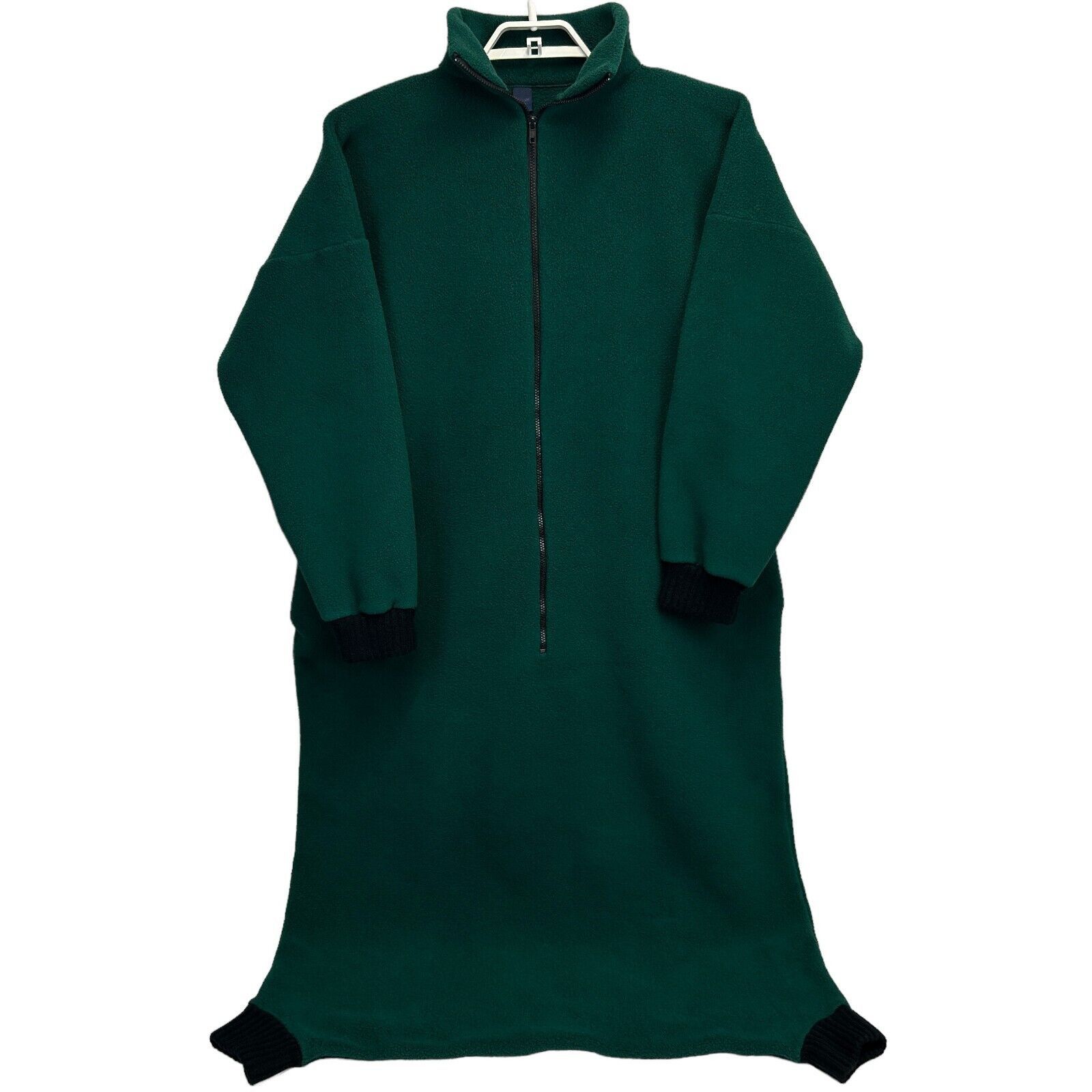 Lands' End Vintage Lands End Fleece Pajamas Unisex OSFA Green One Piece Size ONE SIZE - 1 Thumbnail