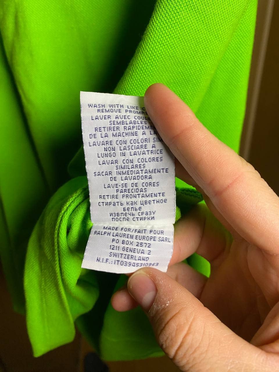 Polo Ralph Lauren × Vintage 👕 Ralph Lauren Polo Shirt – Neon Green / Purple Logo Size US S / EU 44-46 / 1 - 7 Thumbnail