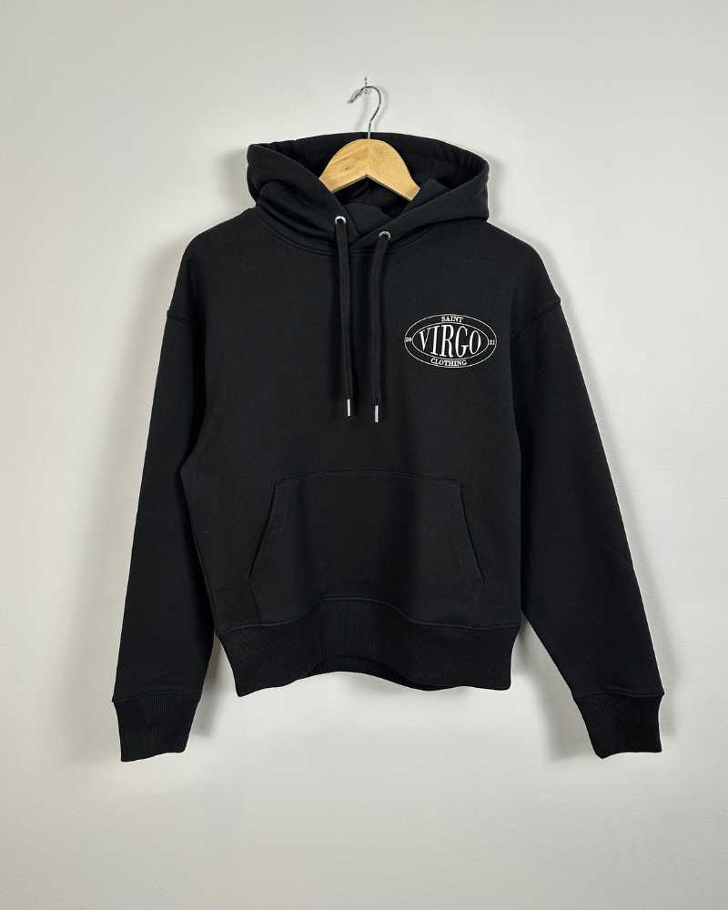 Saint Virgo Crest Team Organic Hoodie - Black - Size Medium