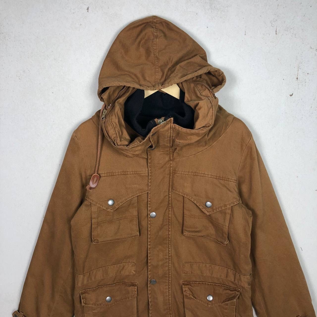 Japanese Brand Power To The People Soft Brown Parkas Jacket Size US M / EU 48-50 / 2 - 3 Thumbnail