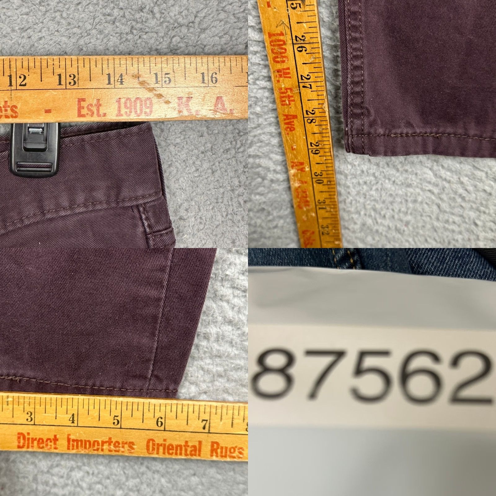 Levi's Levi's 508 Jeans Mens 29X30 Purple Tapered Regular Denim 5-Pocket Zip Pocket Levi's 508 Mens Purple Jeans Size US 29 - 8 Thumbnail