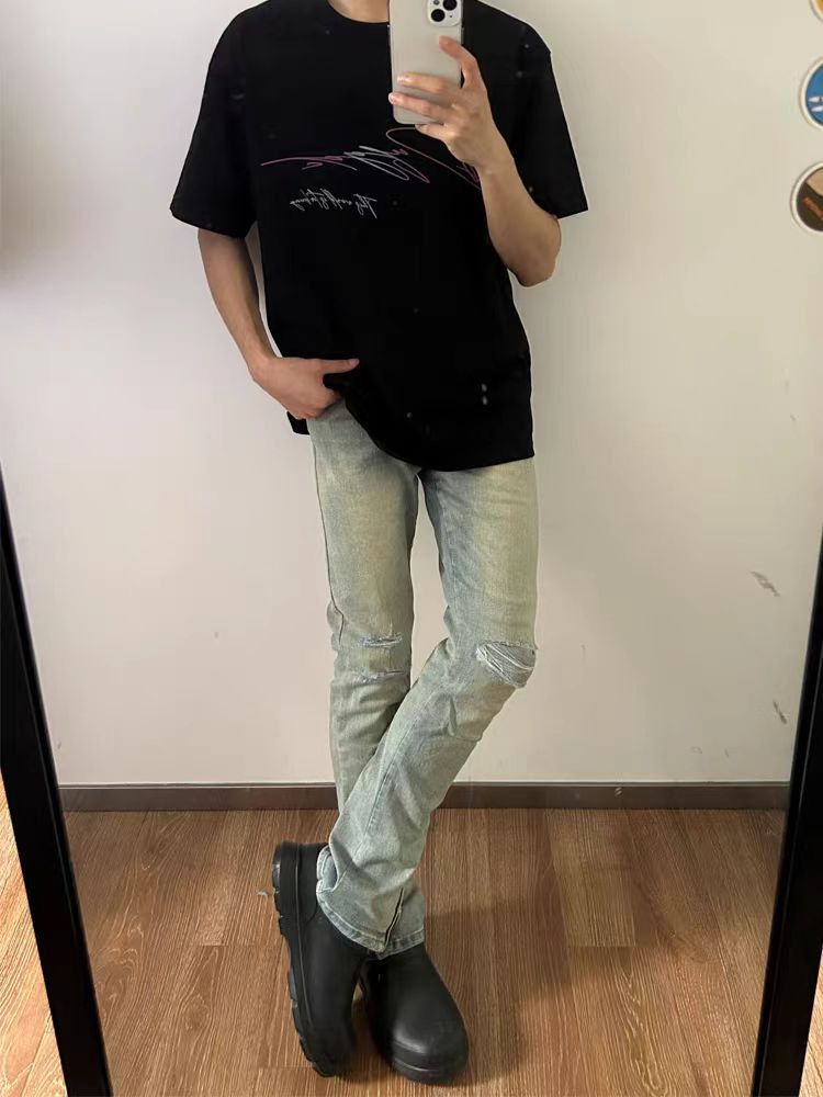 Japanese Brand × Jean Washed and distressed zipper jeans Size US 30 / EU 46 - 3 Thumbnail