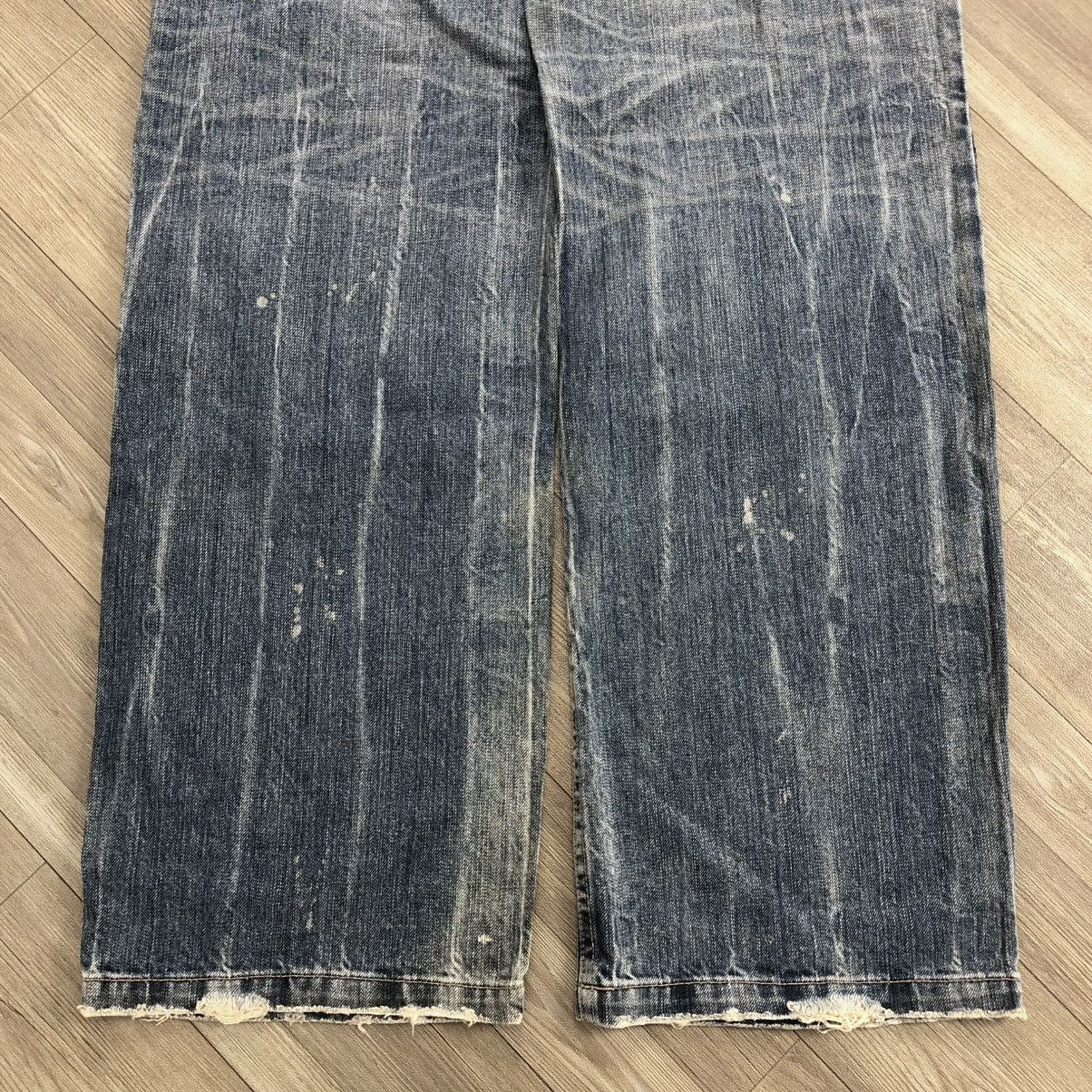 PPFM 2000s PPFM Distressed Lgb Bondage Multipocket Cargo Jeans Size US 31 - 14 Thumbnail