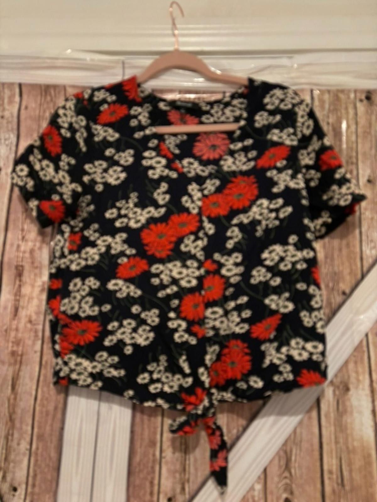 Diesel Black Gold Womens black floral Madewell shirt sz S preloved #263 Size S / US 4 / IT 40 - 1 Thumbnail