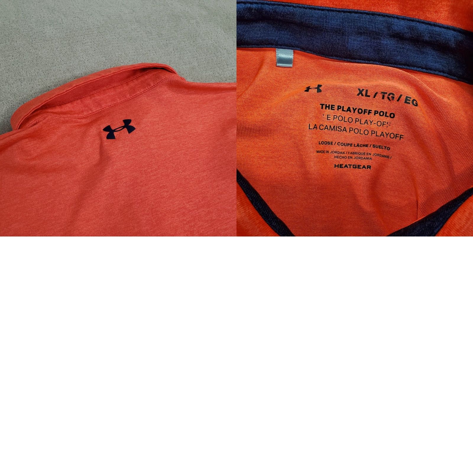 Under Armour Under Armour Polo Shirt Mens Extra Large Orange Playoff Performance Stretch Size US XL / EU 56 / 4 - 8 Thumbnail