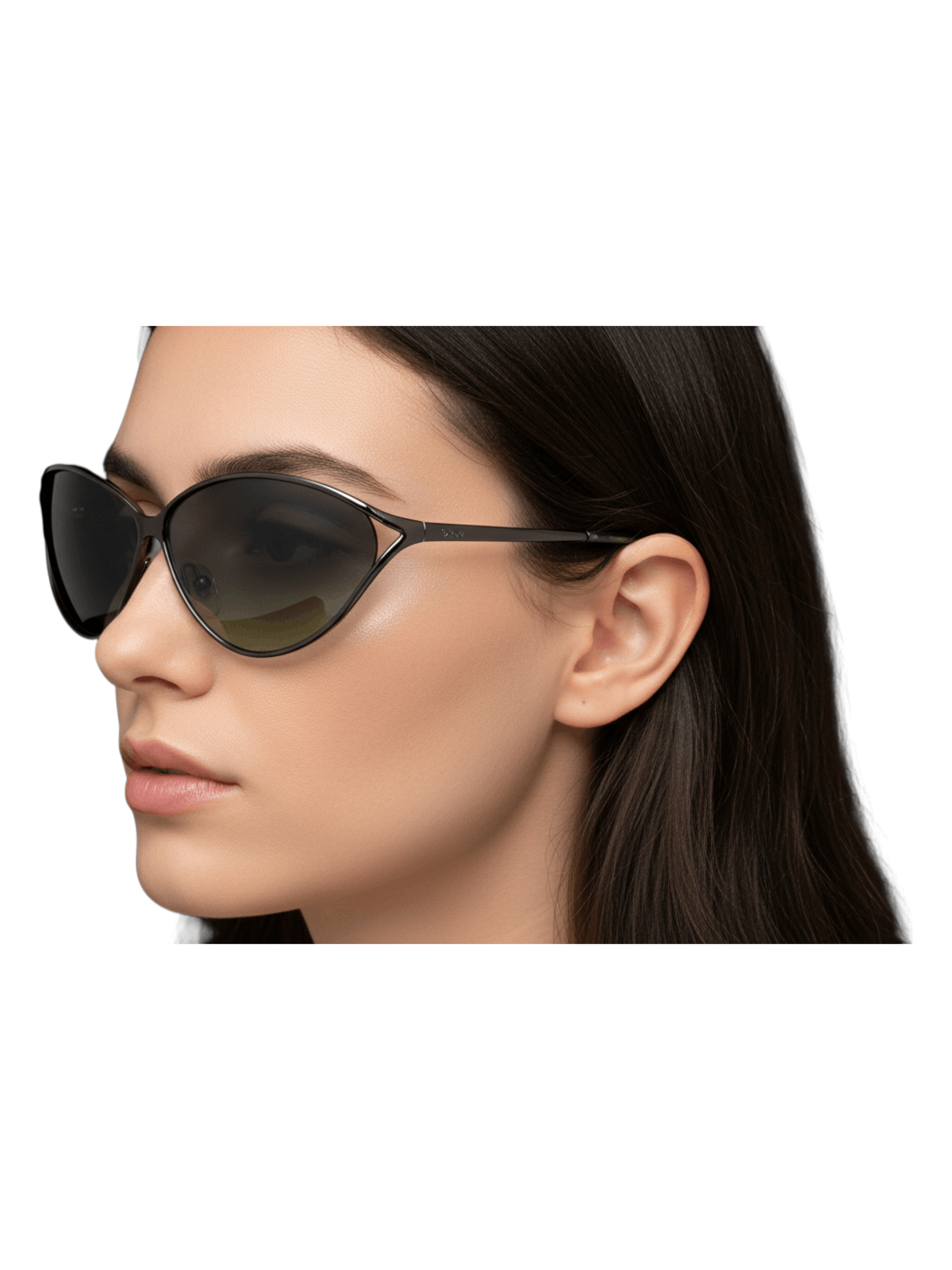 Dior Dior Logo Silver Rimless Cat Eye New American Sunglasses Y2K Size ONE SIZE - 8 Thumbnail