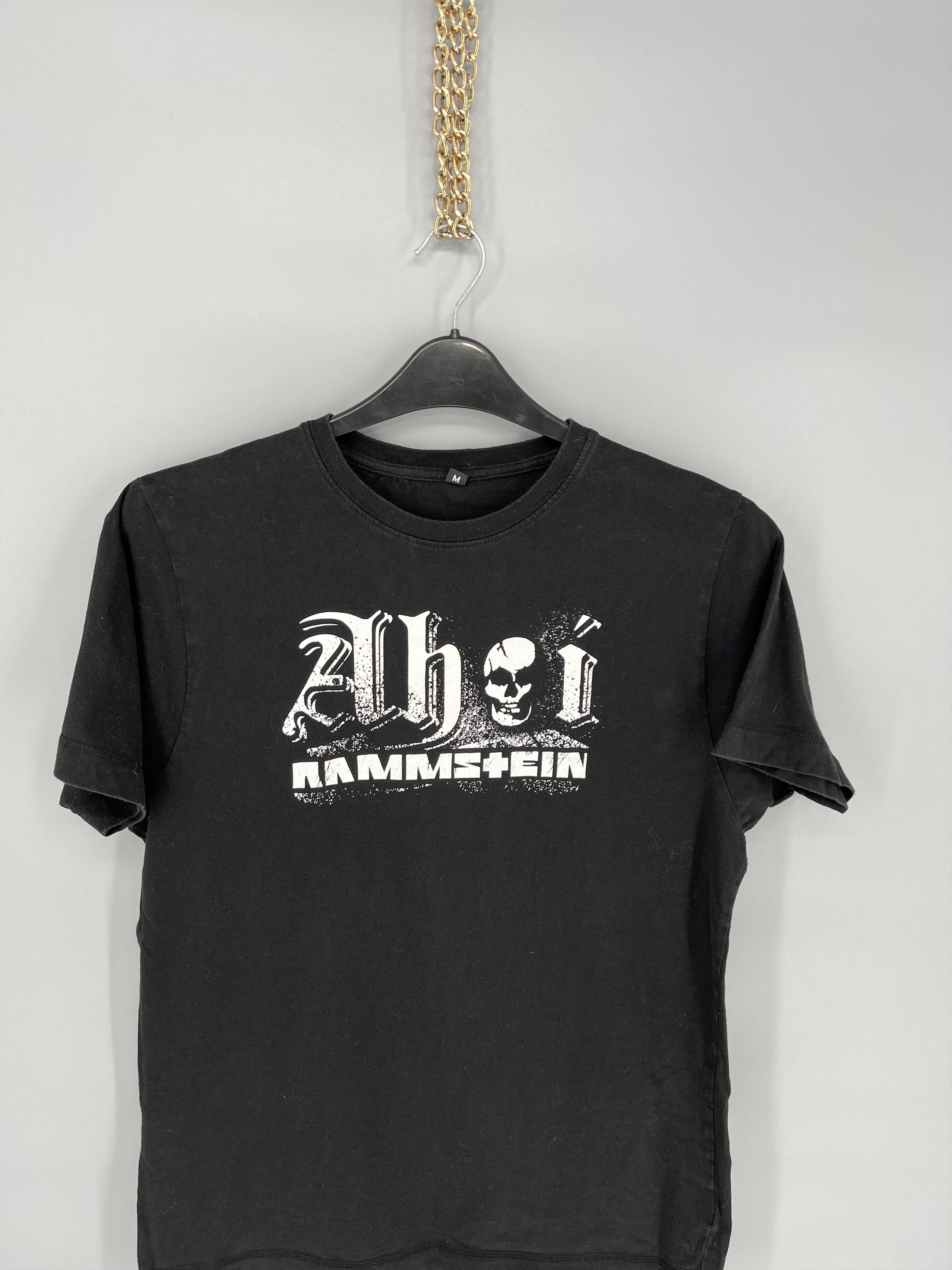 Band Tees Vintage Y2K Rammstein Face Horror Print Band Rock Streetwear Size US M / EU 48-50 / 2 - 5 Thumbnail