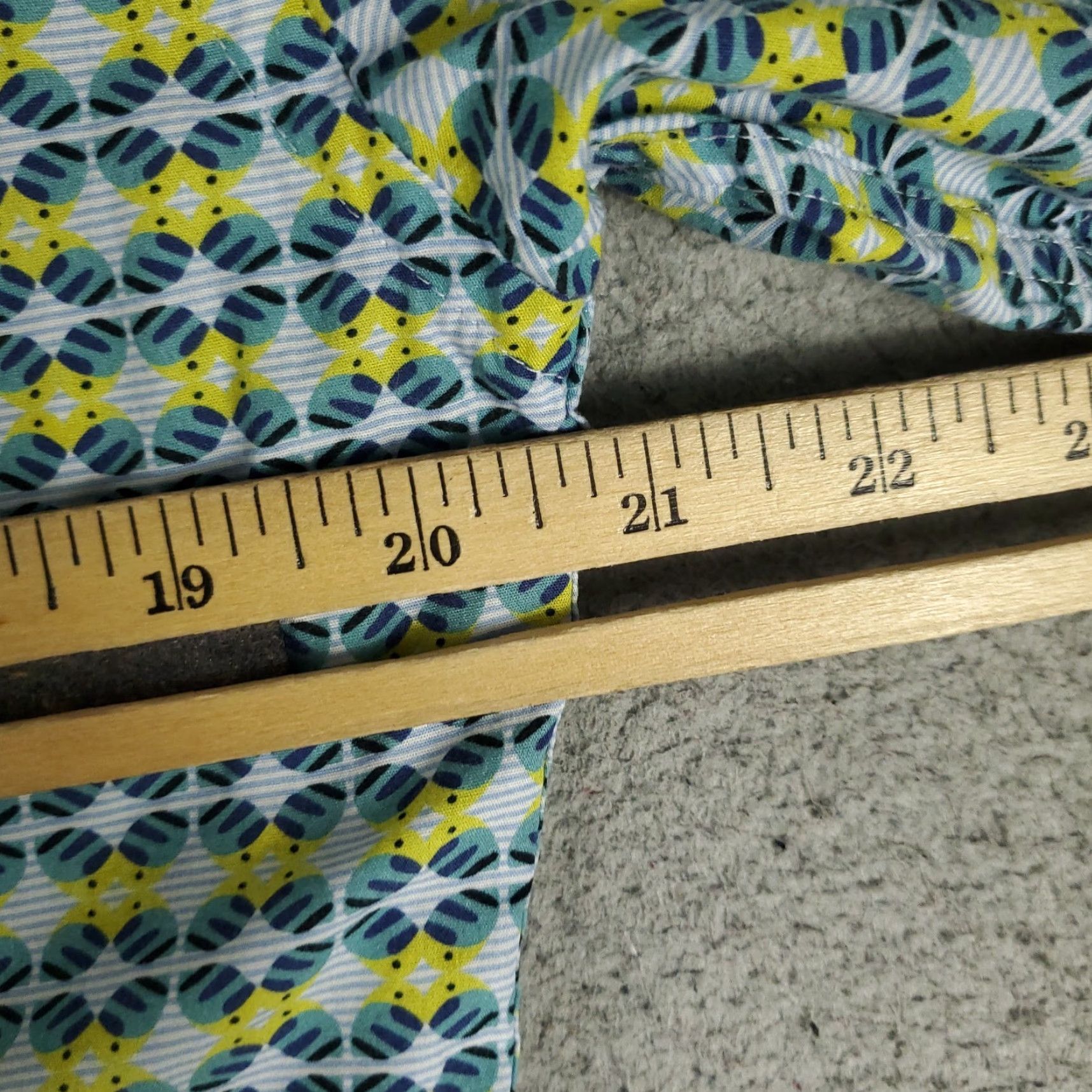 Vintage Bogosse Shirt Mens L Blue Yellow Geometric Button Up Short Sleeve Size US L / EU 52-54 / 3 - 5 Thumbnail