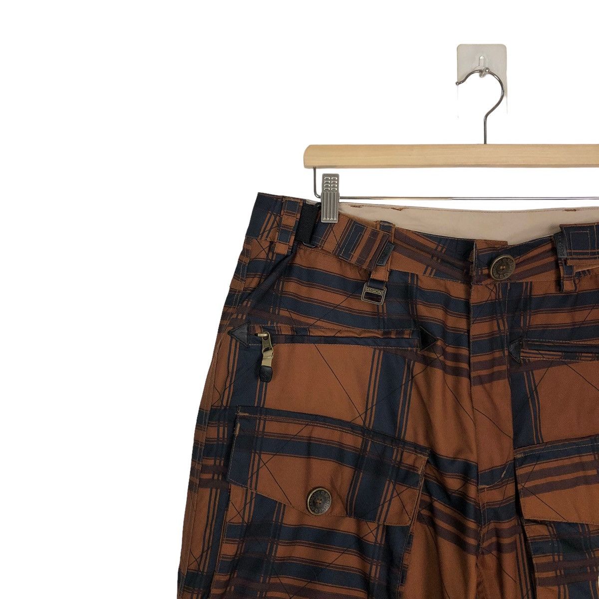 Japanese Brand 🔥VINTAGE RECCO SKI PANTS MULTI POCKET TARTAN DESIGN Size US 34 / EU 50 - 4 Thumbnail