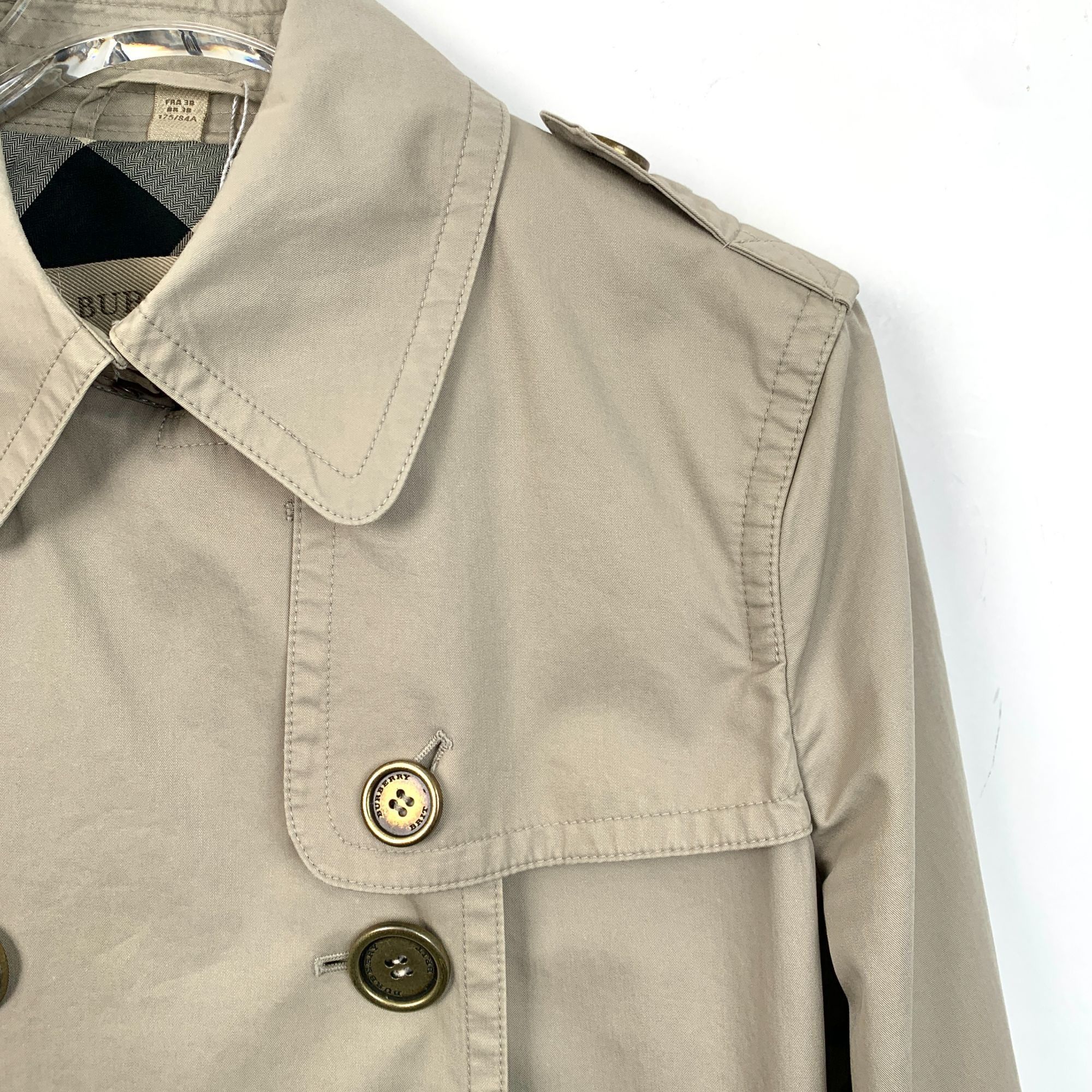 Burberry Burberry Mens Beige Double-Breasted Trench Coat With Belt Size US XXS / EU 40 - 3 Thumbnail