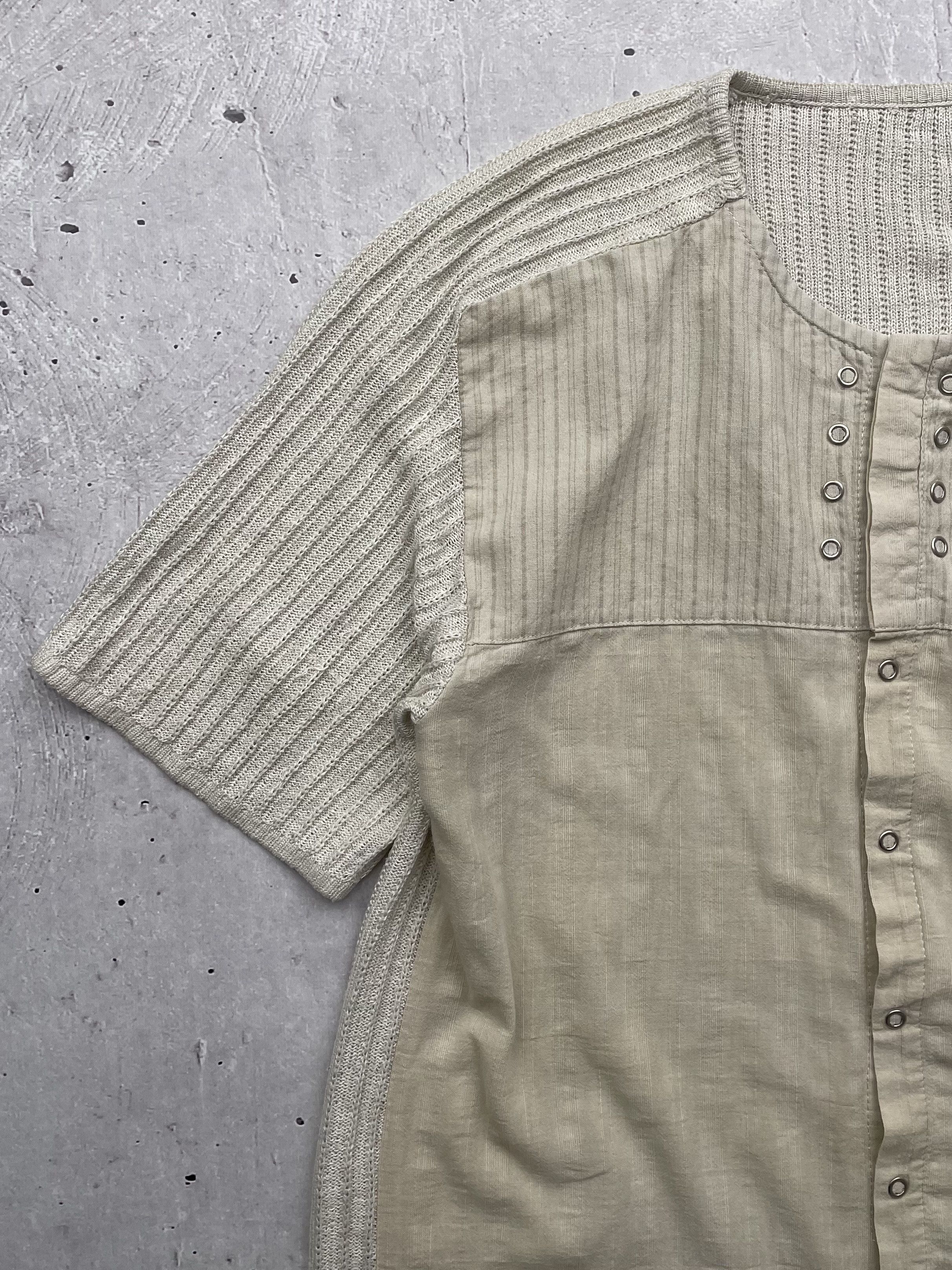 Japanese Brand × Vintage Vintage Knitted Mesh T-Shirt Size US M / EU 48-50 / 2 - 2 Thumbnail