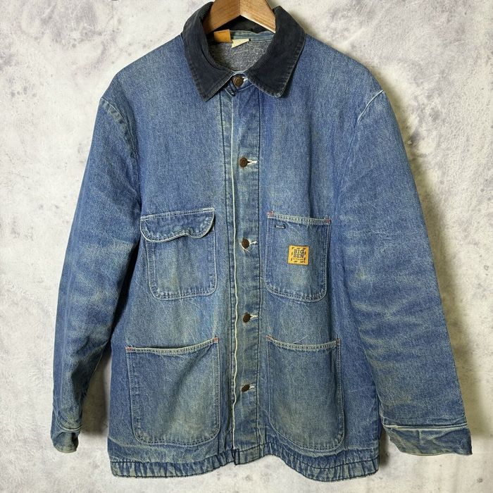 Vintage Vintage Wrangler Big Ben Blanket Lined Denim Barn Coat Jacke ...