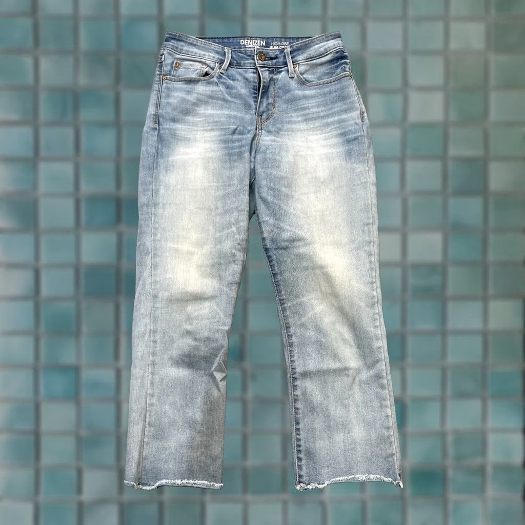 Levi's Levi's Jeans Womens Blue 26x22 Denizen High Rise Slim Crop Straight Leg Raw Hem Size 26" / US 2 / IT 38 - 1 Thumbnail