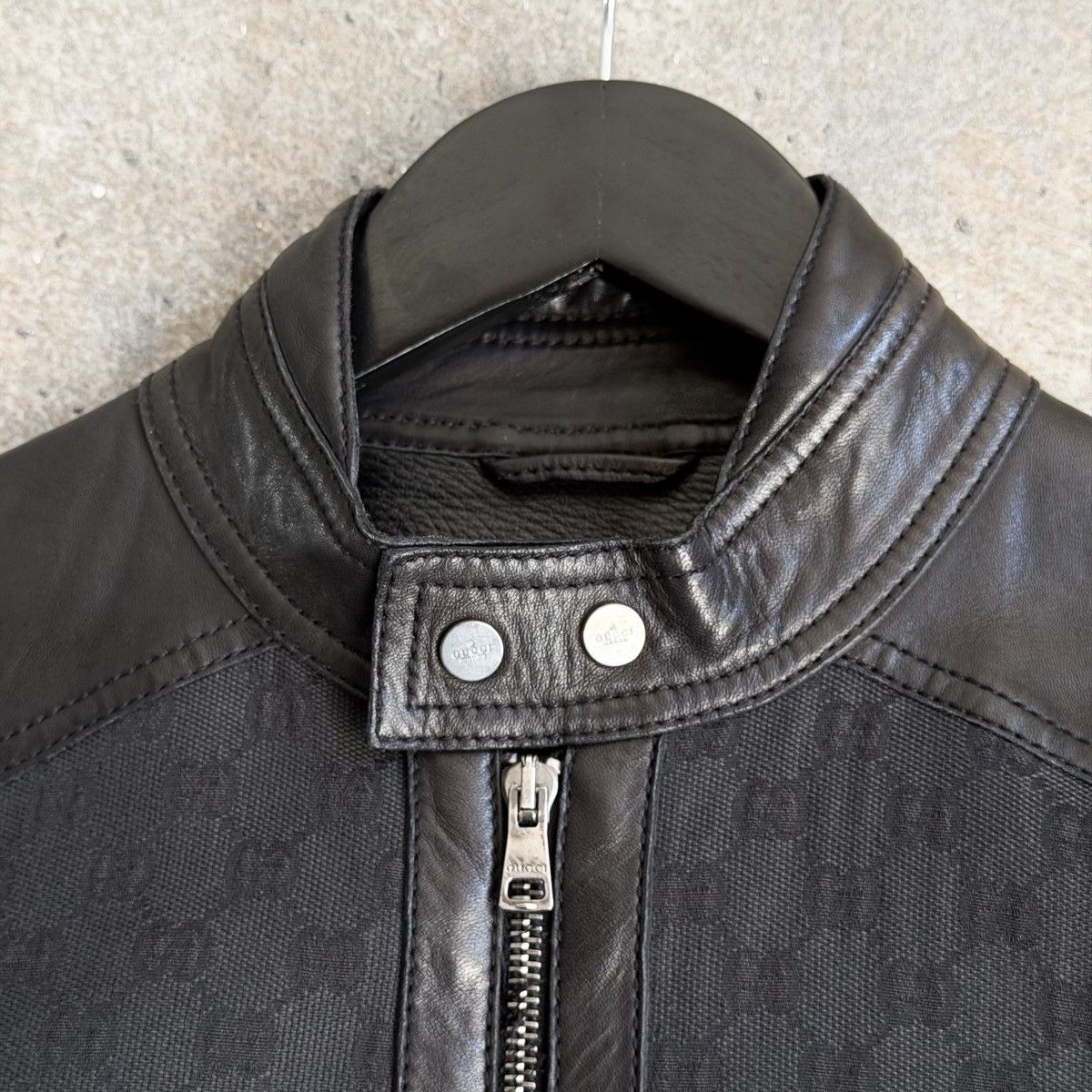 Gucci Gucci By Tom Ford GG Monogram Leather Moto Jacket Size US S / EU 44-46 / 1 - 4 Thumbnail