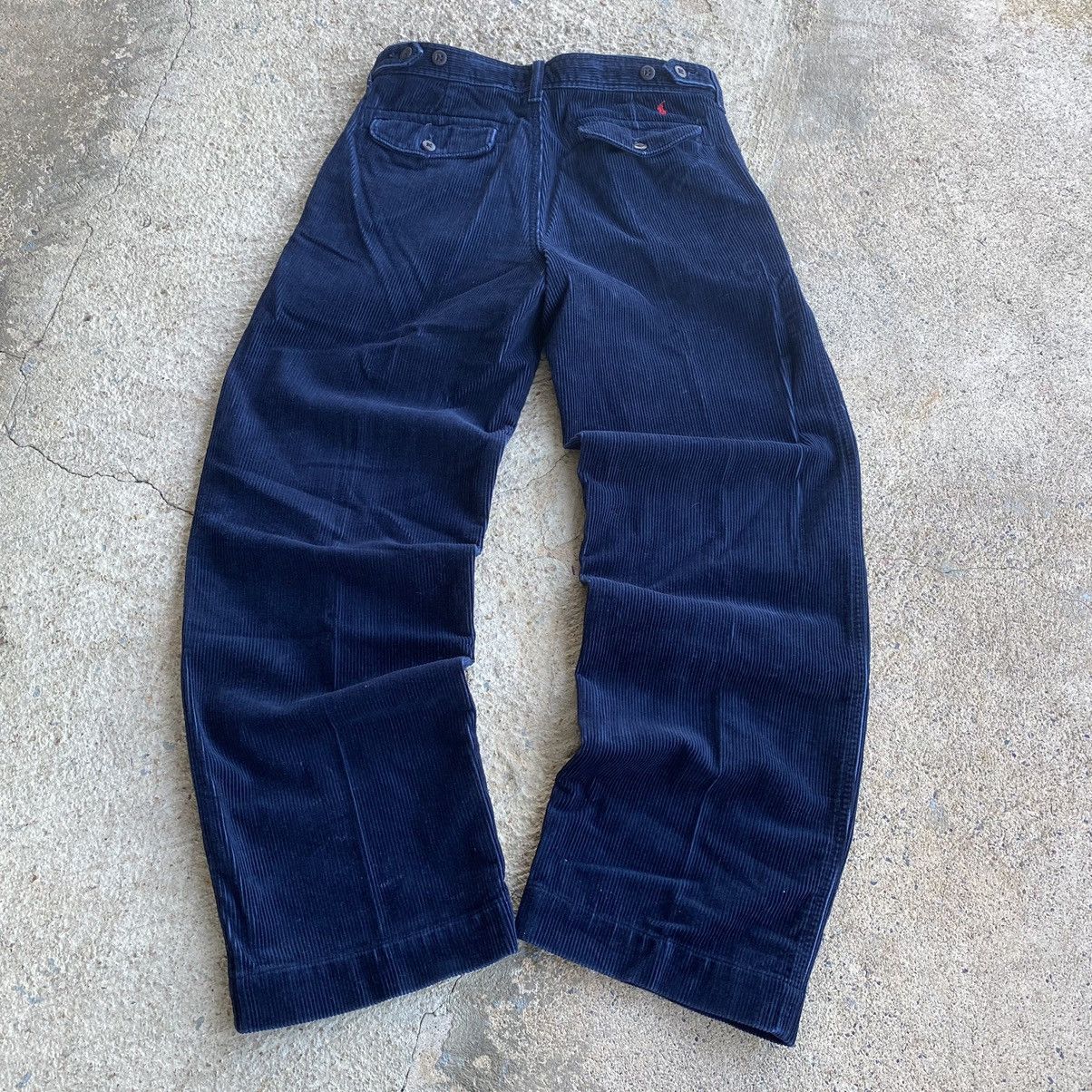 Polo Ralph Lauren × Vintage Vintage Y2K Polo Ralph Lauren Navy Corduroy Pants 28x29 Size US 28 / EU 44 - 2 Thumbnail