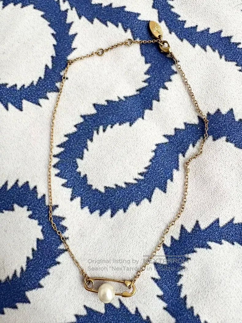 Vivienne Westwood Vivienne Westwood Golden Pin Pearl Necklace Size ONE SIZE - 6 Thumbnail